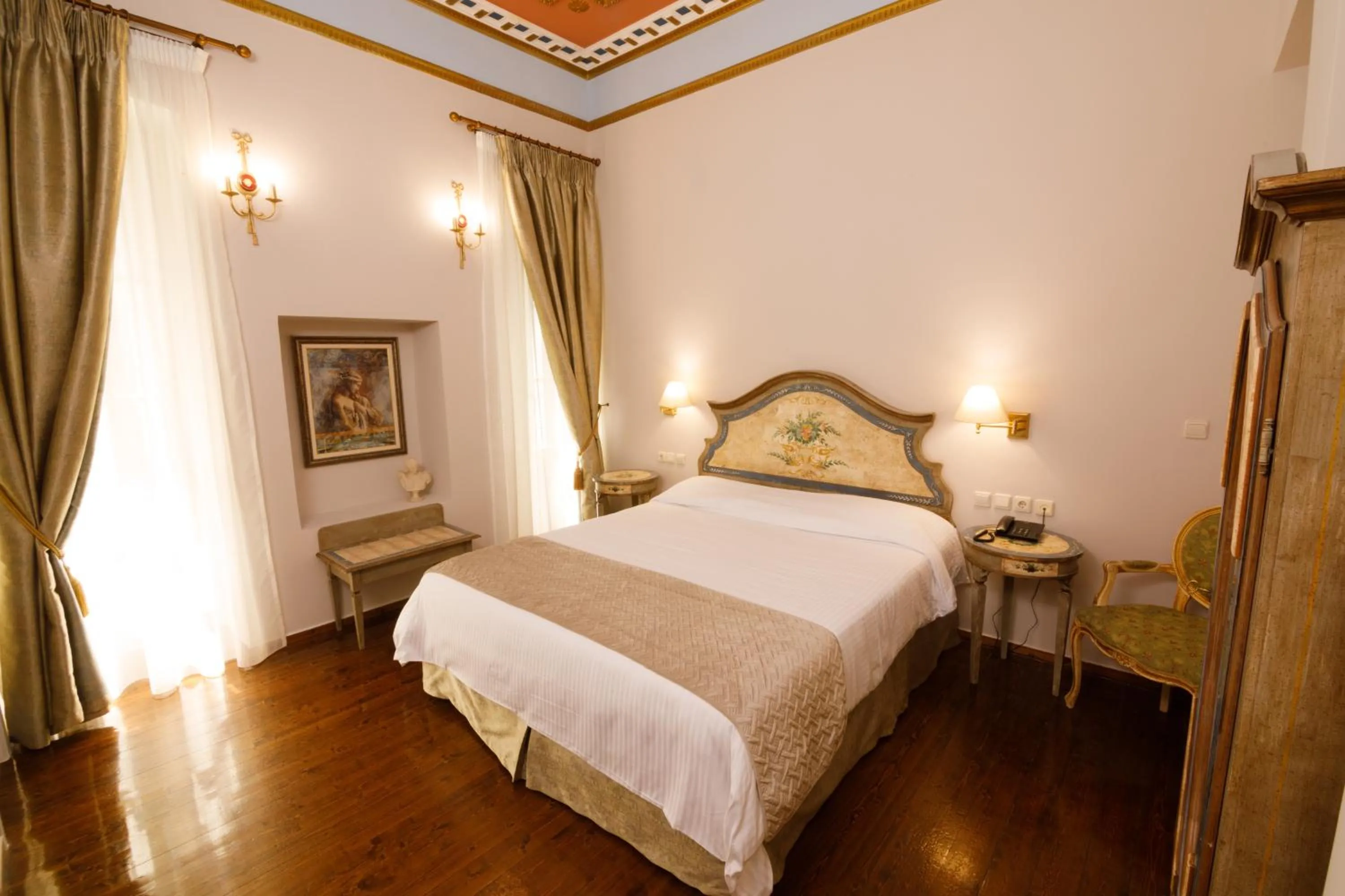 Bedroom, Bed in Palaiologos Luxury City Hotel