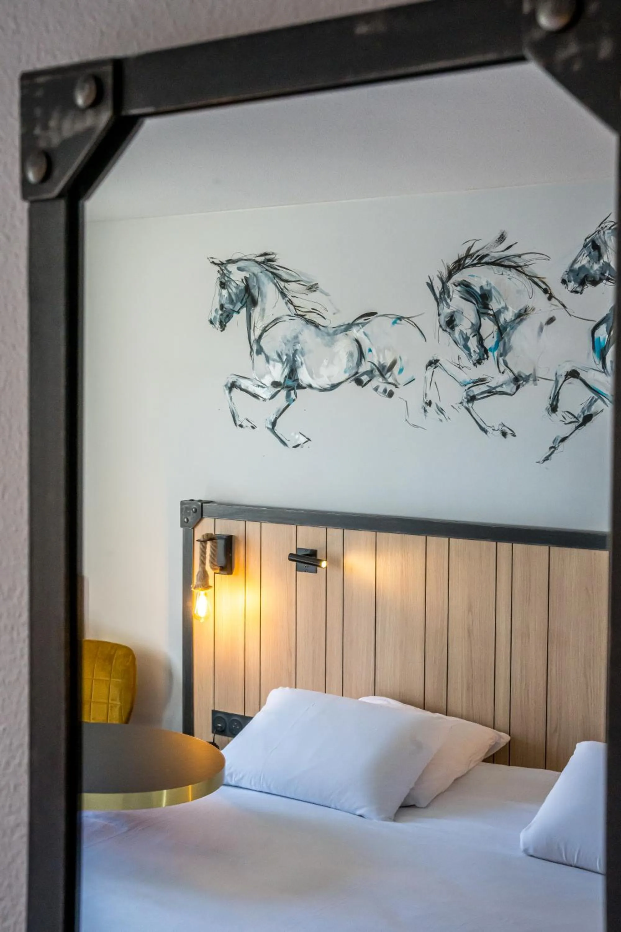 Decorative detail, Bed in Mercure Bords de Loire Saumur