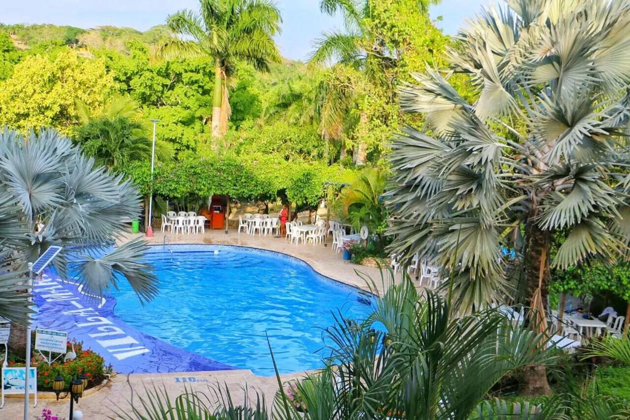 Pool view in Eco Hotel Villa Martha