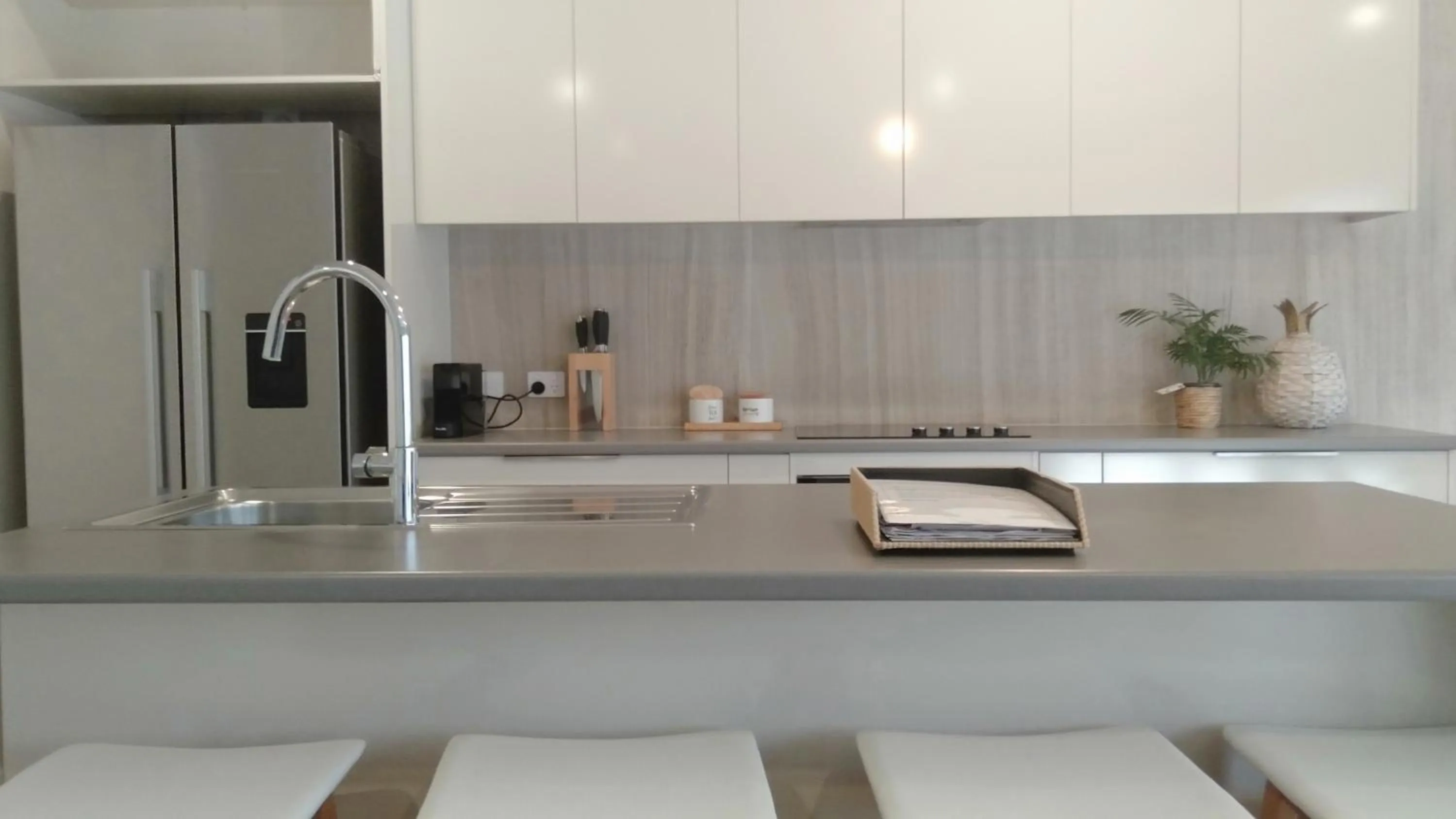 Kitchen or kitchenette in Robe Marina Accommodation