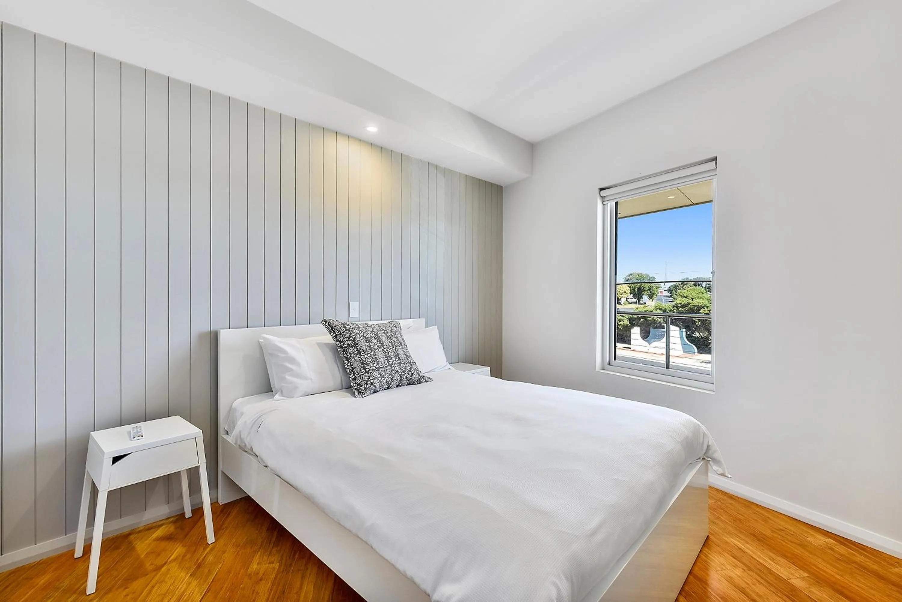 Bed in Robe Marina Accommodation