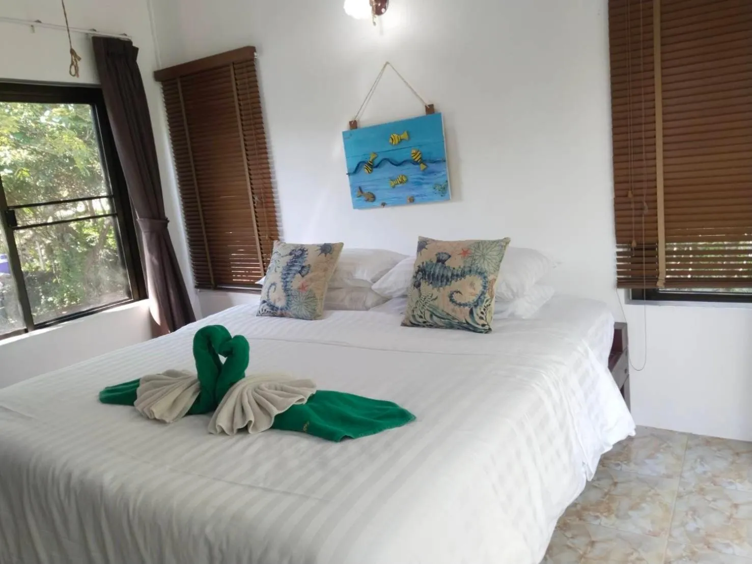 Bed in Poseidon Resort