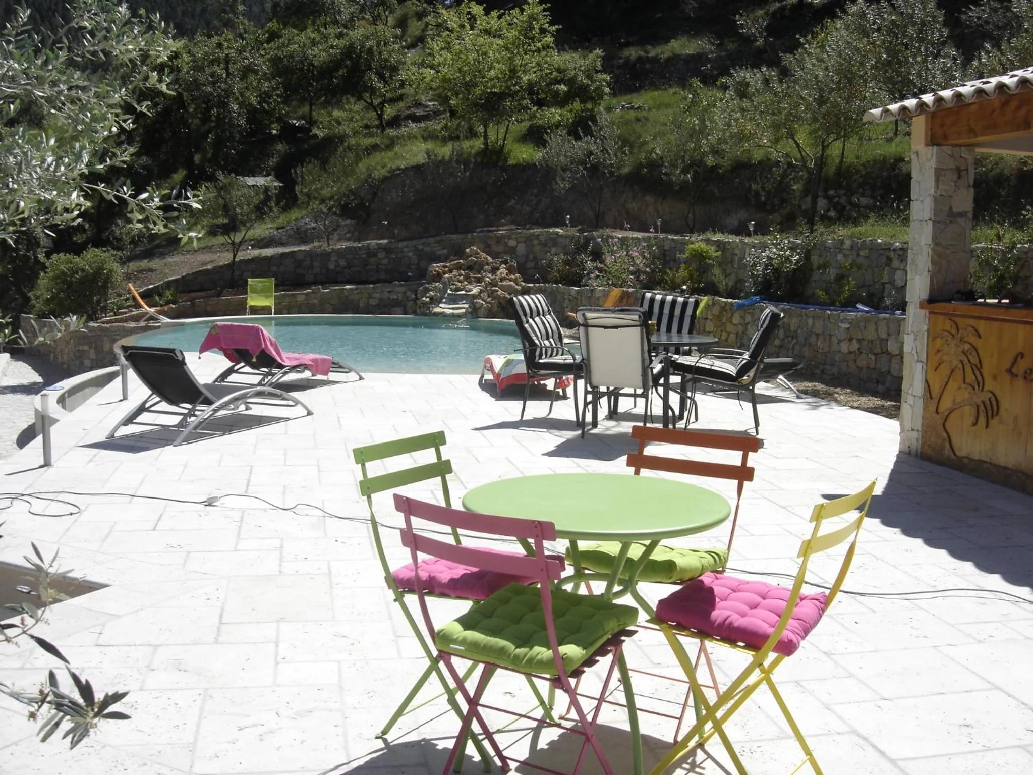 Pool view in La roque