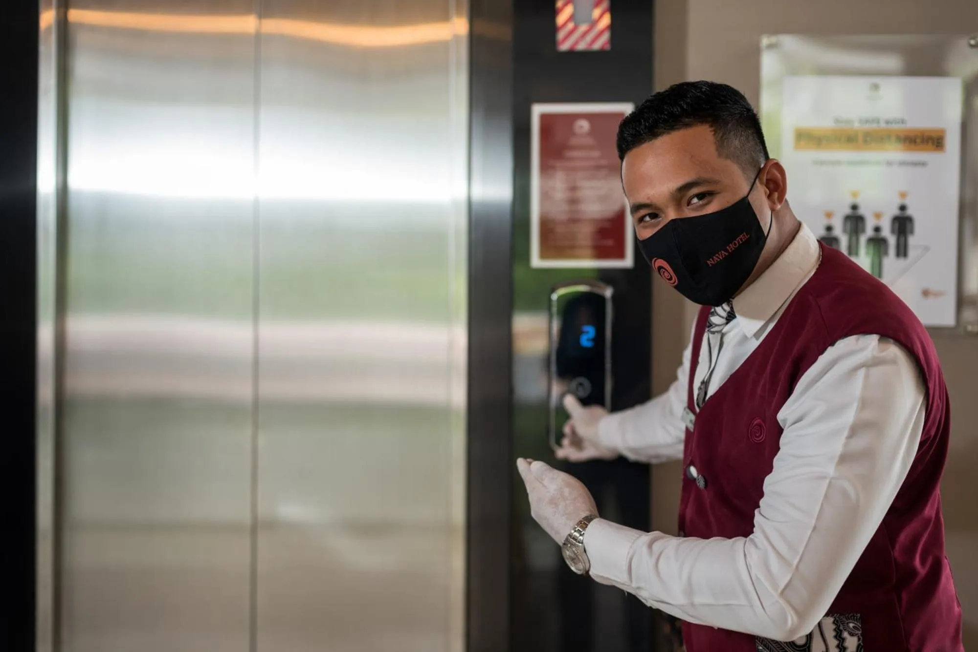 Staff in Nava Hotel Tawangmangu