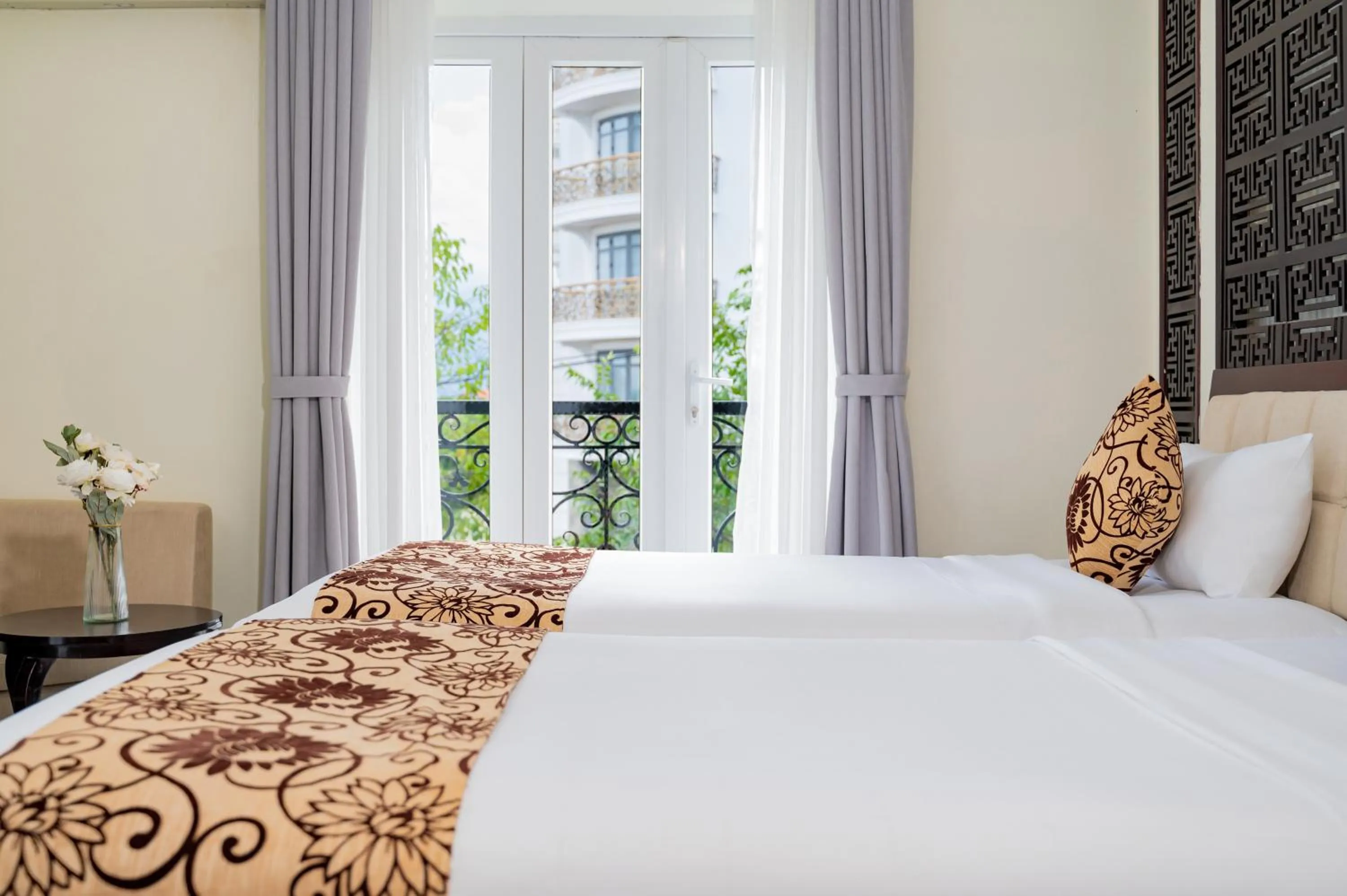 Bed in Hoi An Canal House