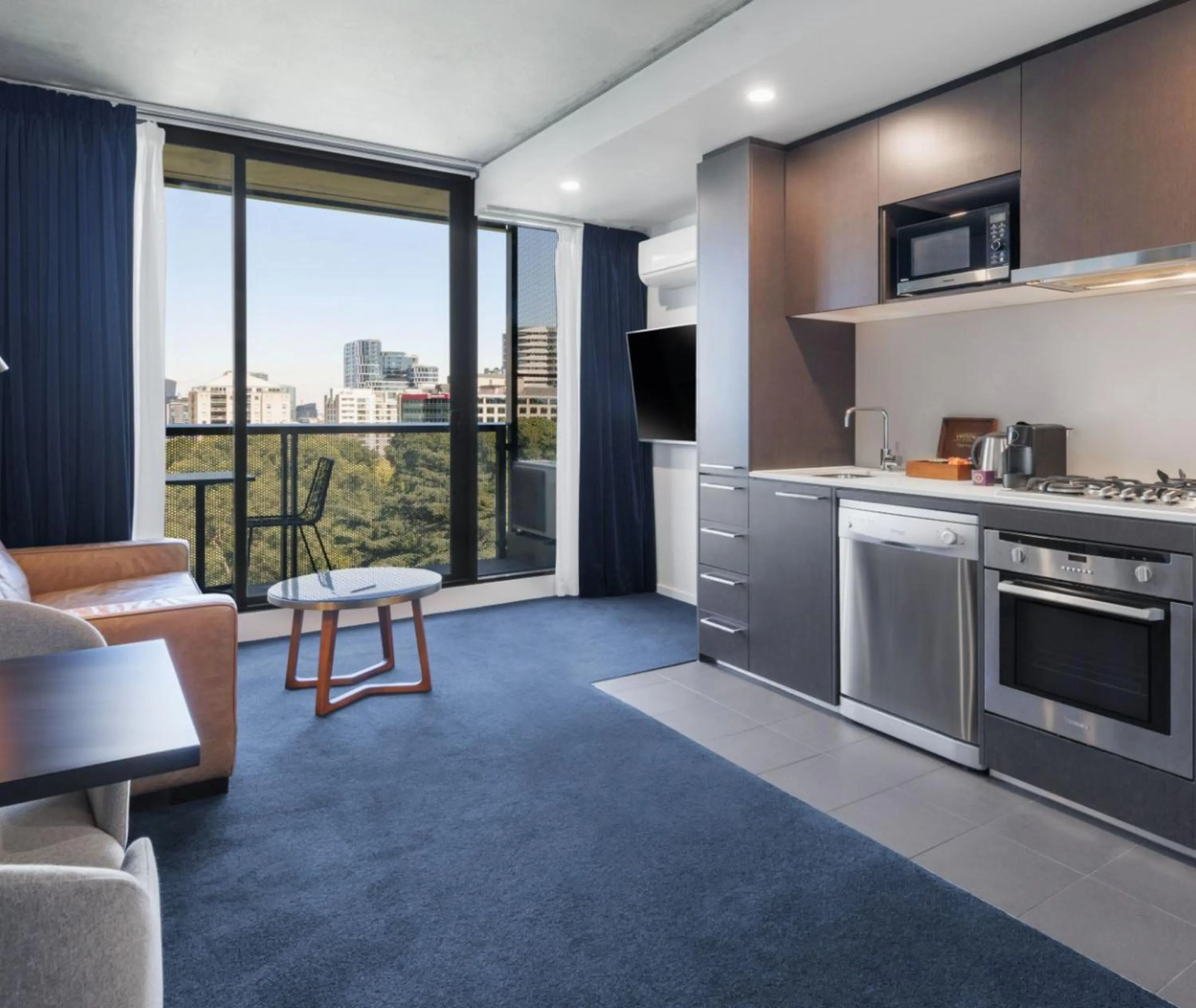 Kitchen or kitchenette in Avani Melbourne Jazz Corner Residences