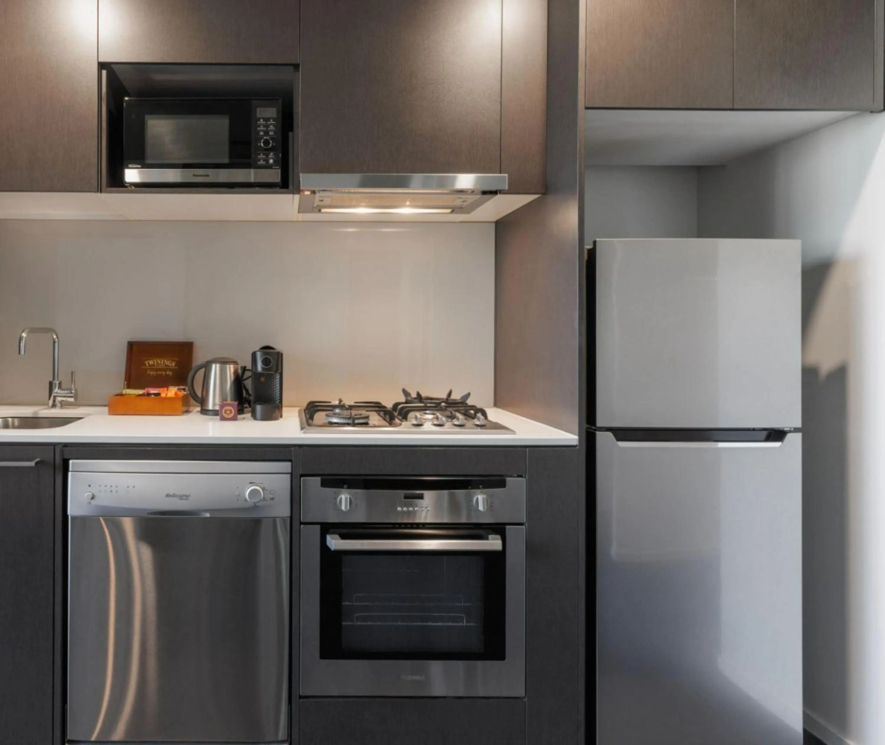 Kitchen or kitchenette in Avani Melbourne Jazz Corner Residences