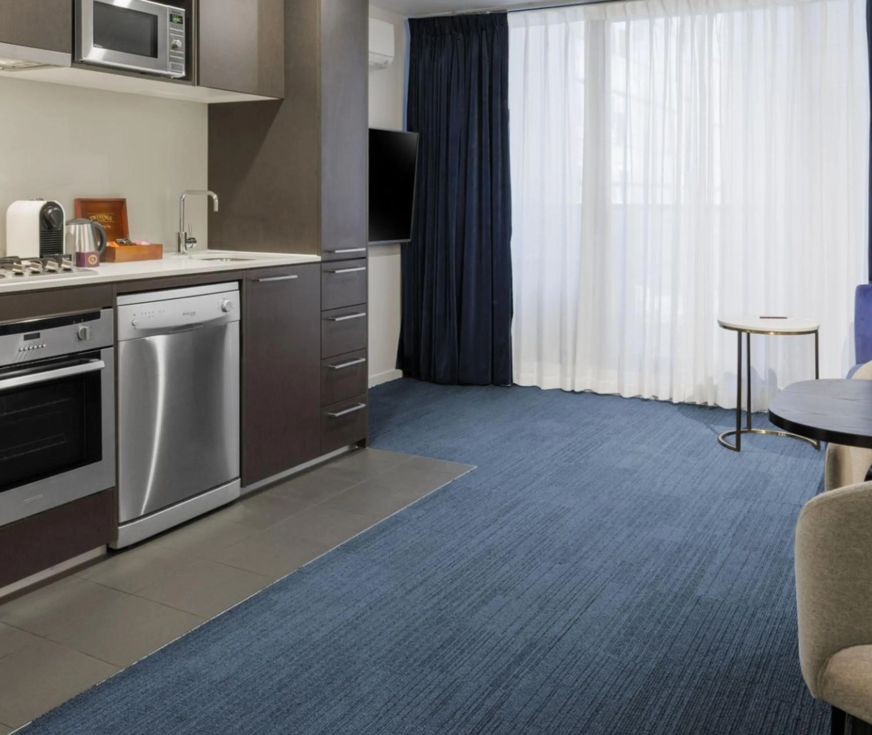 Kitchen or kitchenette in Avani Melbourne Jazz Corner Residences