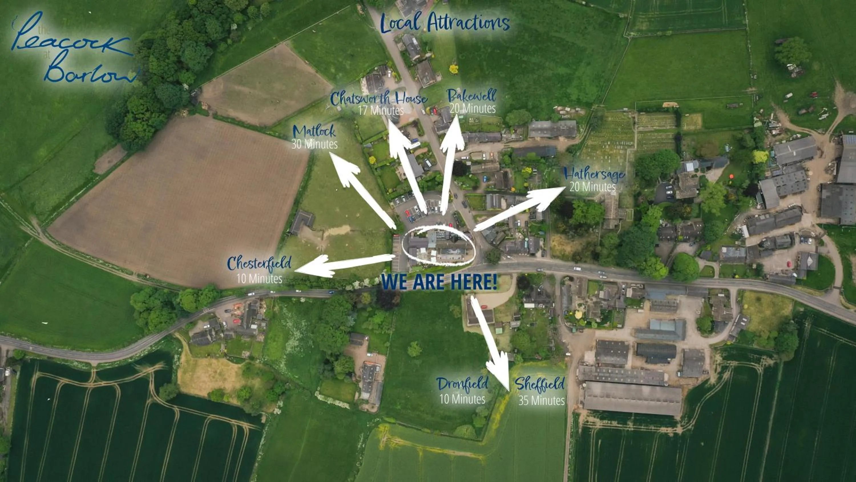 Nearby landmark in The Peacock at Barlow