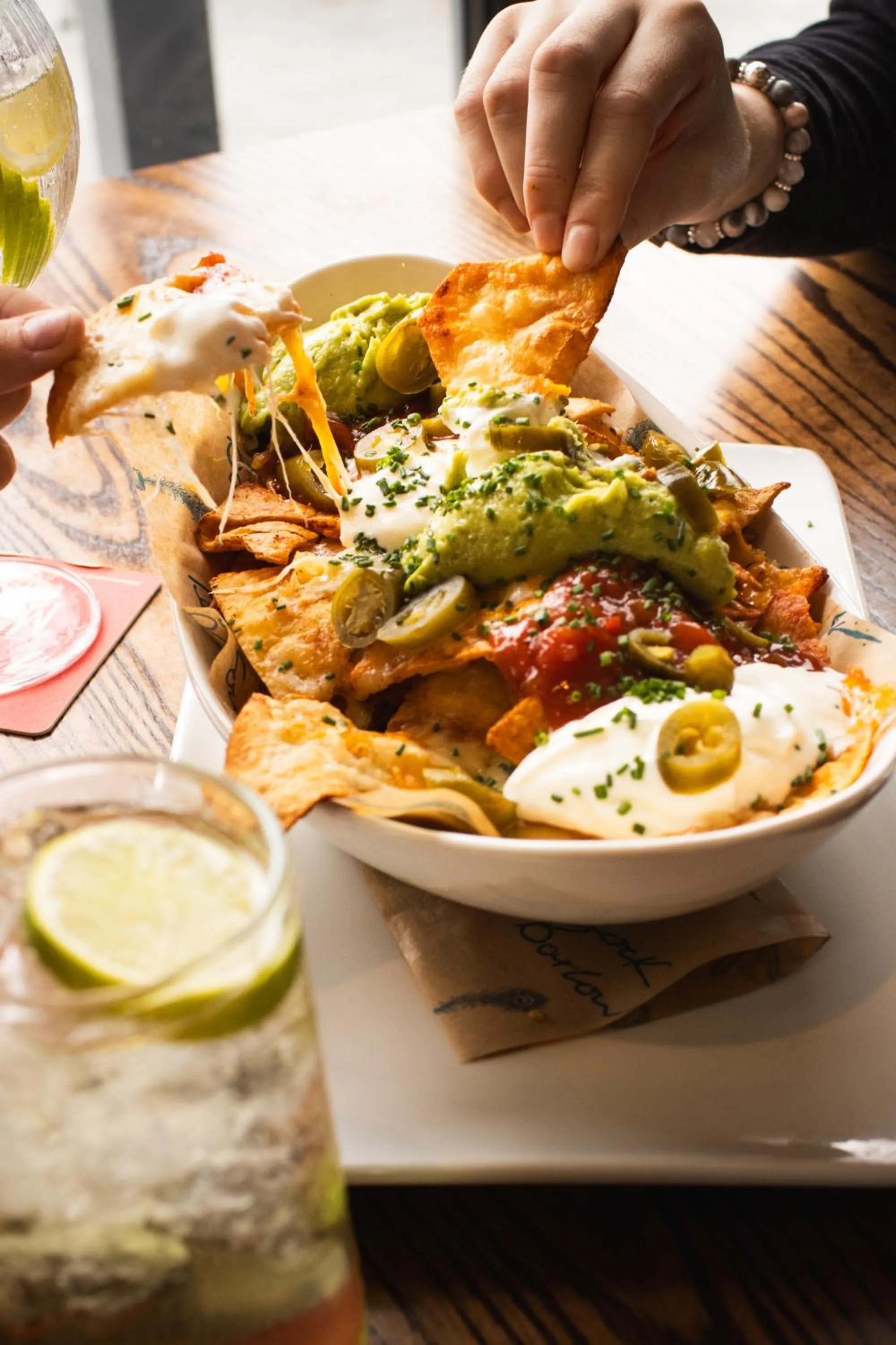 Food and drinks in The Peacock at Barlow