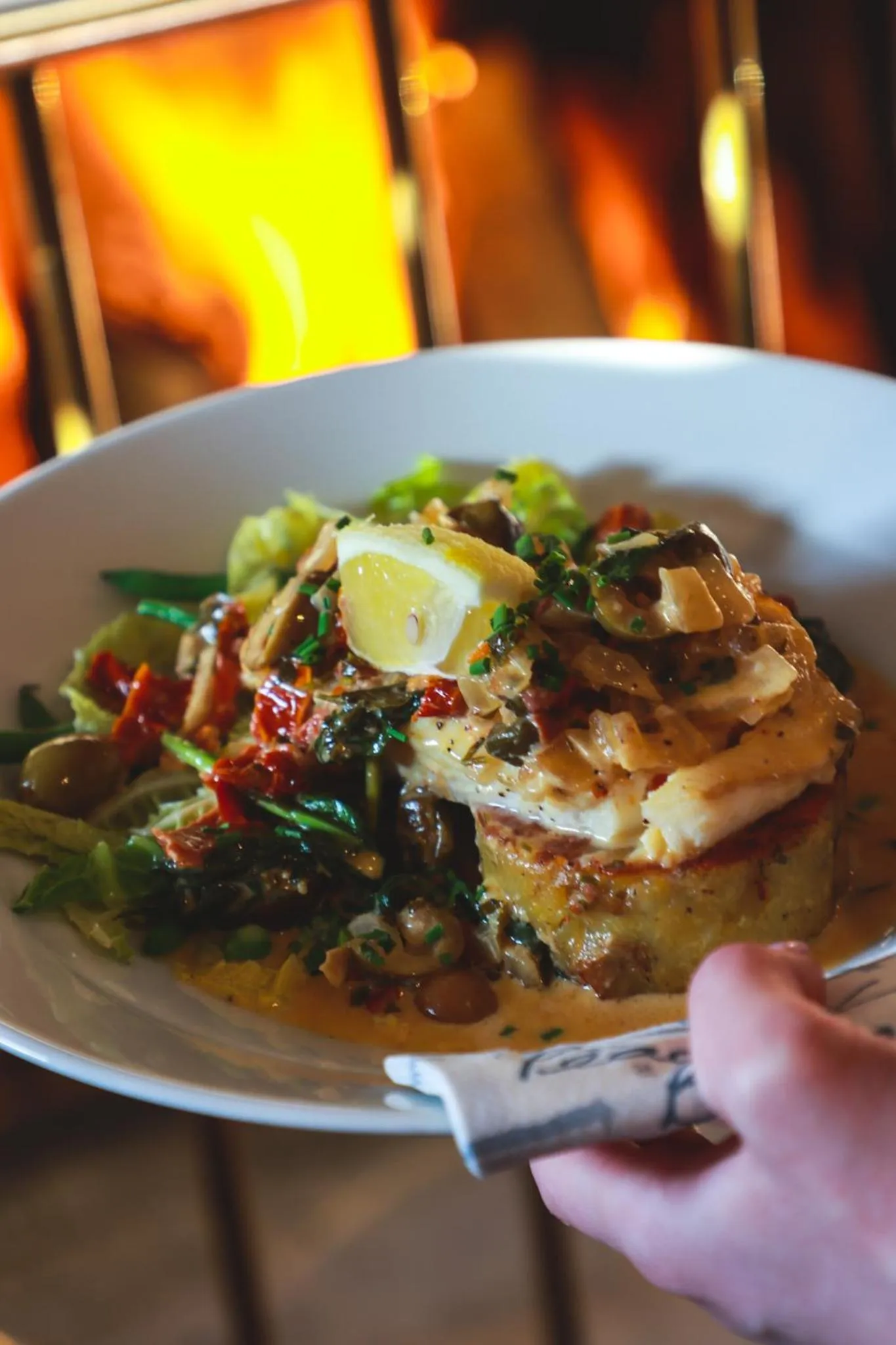 Food and drinks in The Peacock at Barlow