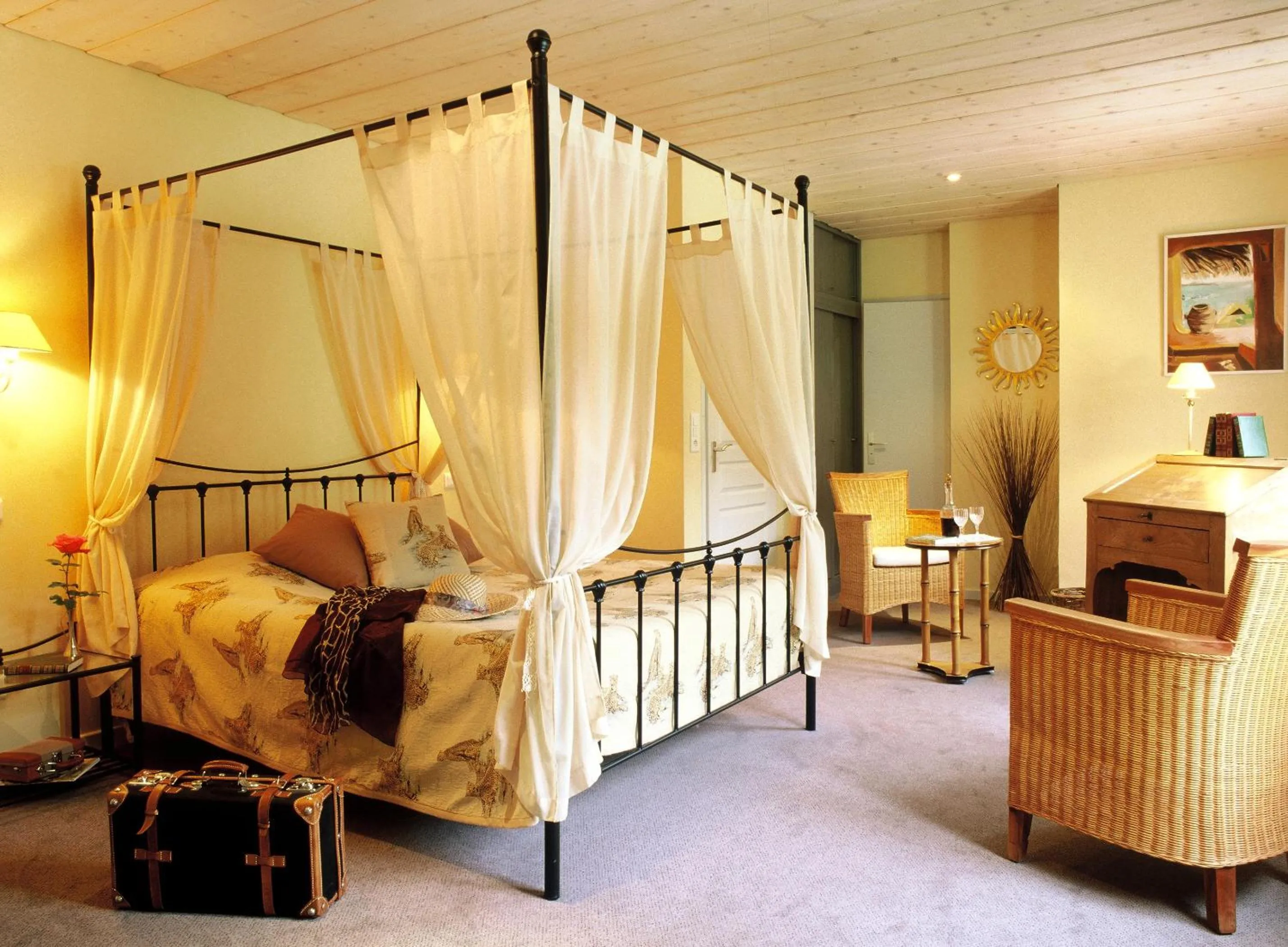 Bed in Hôtel Restaurant Taillard