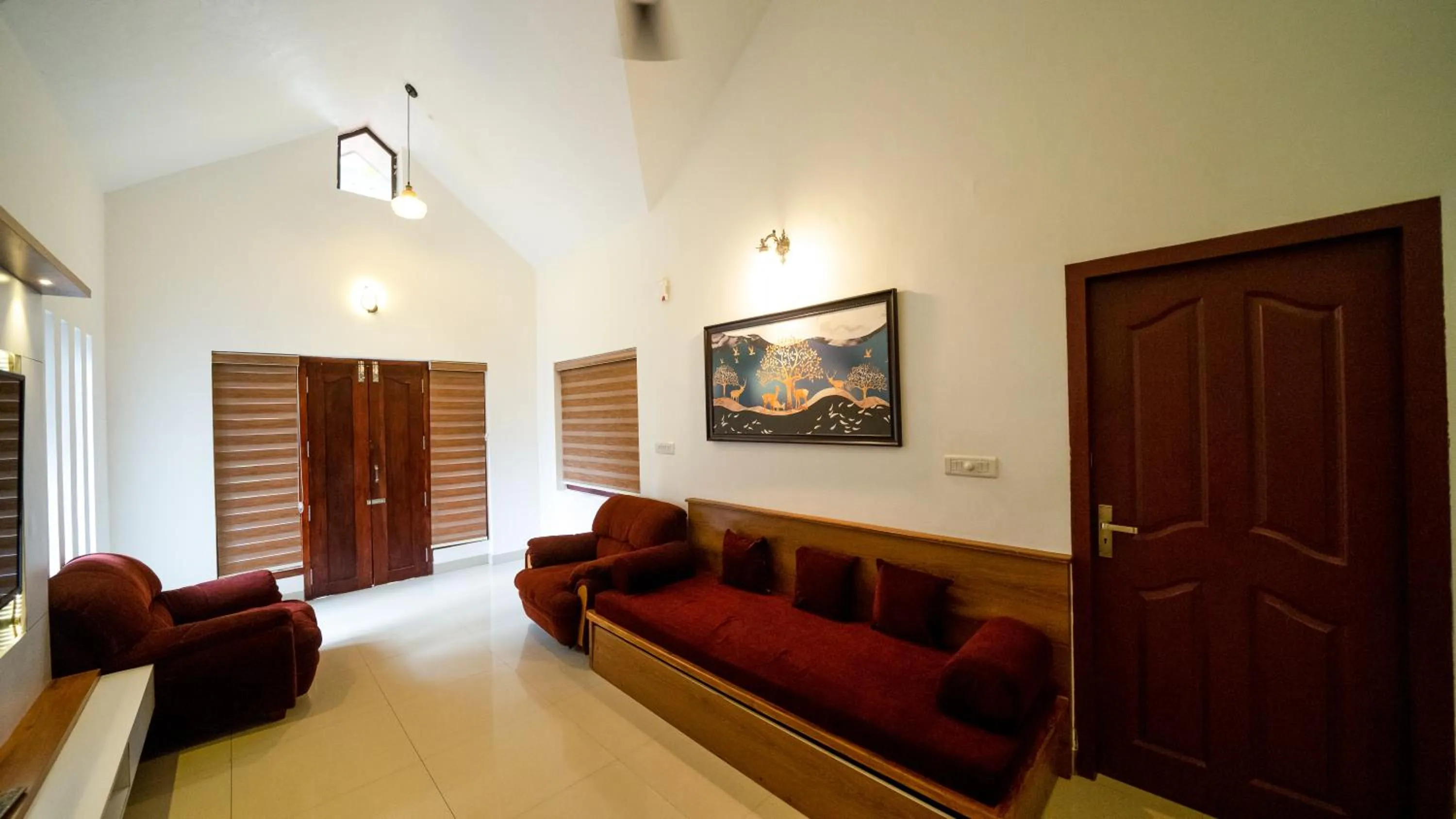 Living room in Vythiri Holiday Resort, Wayanad