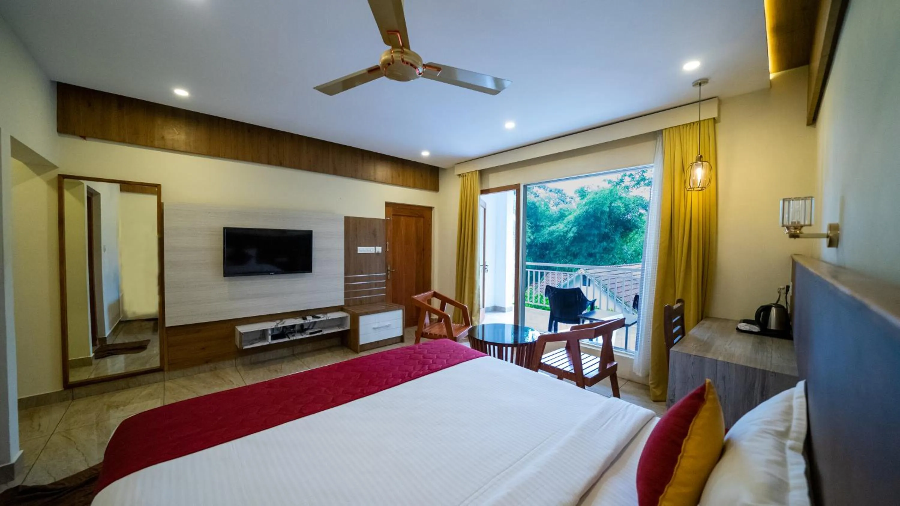 Living room in Vythiri Holiday Resort, Wayanad