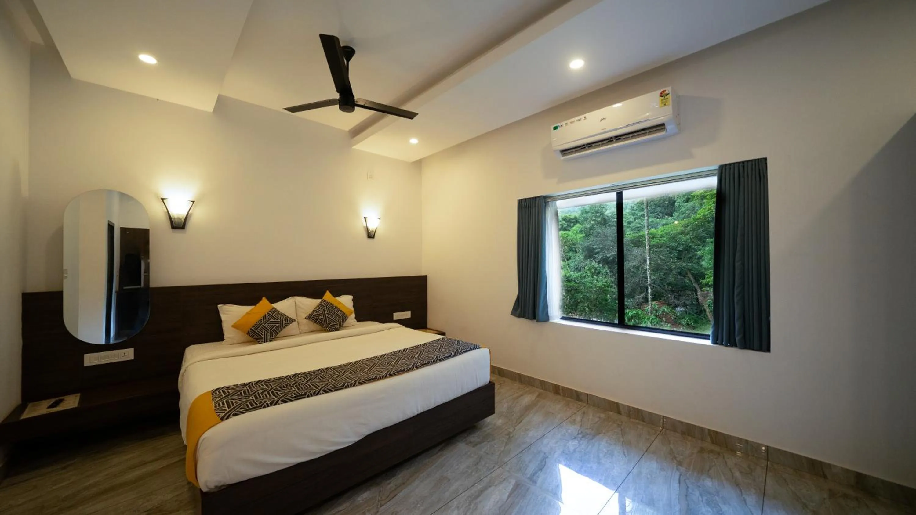 Bed in Vythiri Holiday Resort, Wayanad