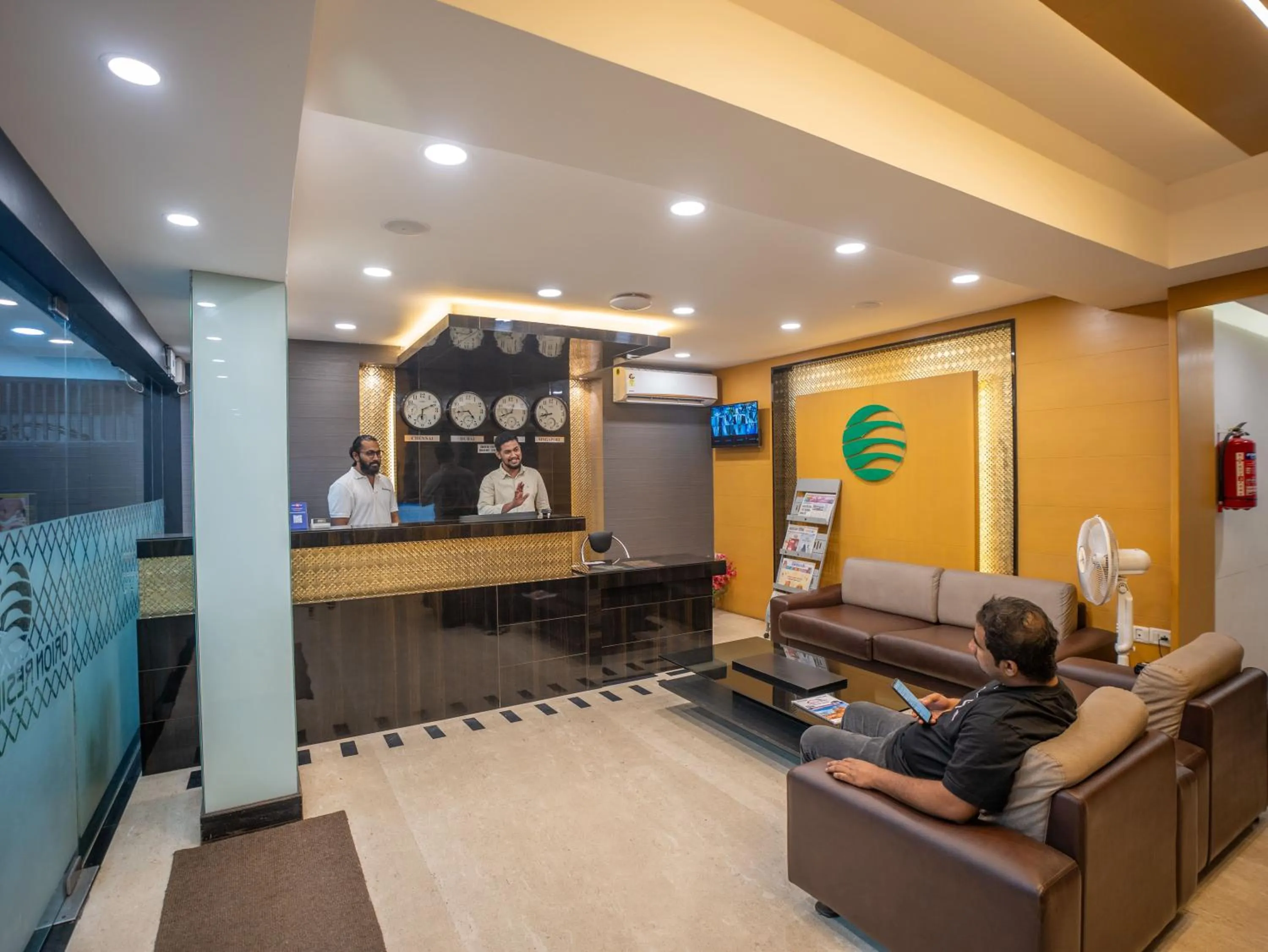 Lobby or reception in Orion Residency Hotel Near Chennai Central Railway Station