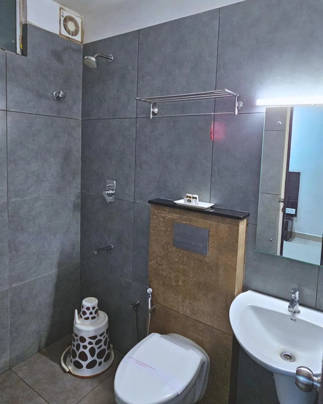 Shower in Orion Residency Hotel Near Chennai Central Railway Station