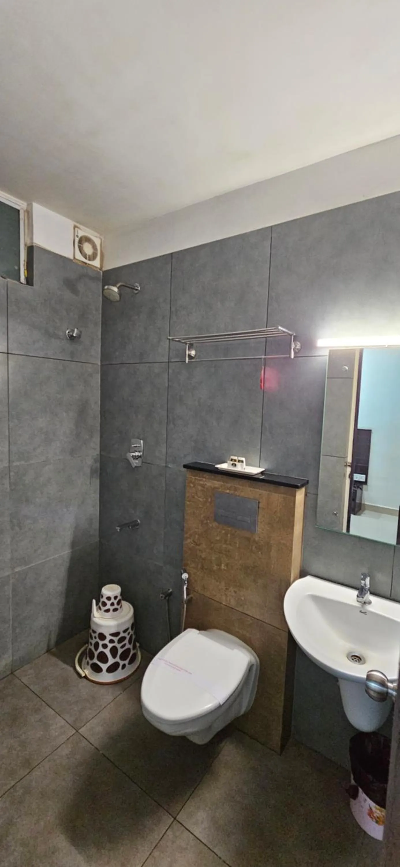 Toilet in Orion Residency Hotel Near Chennai Central Railway Station