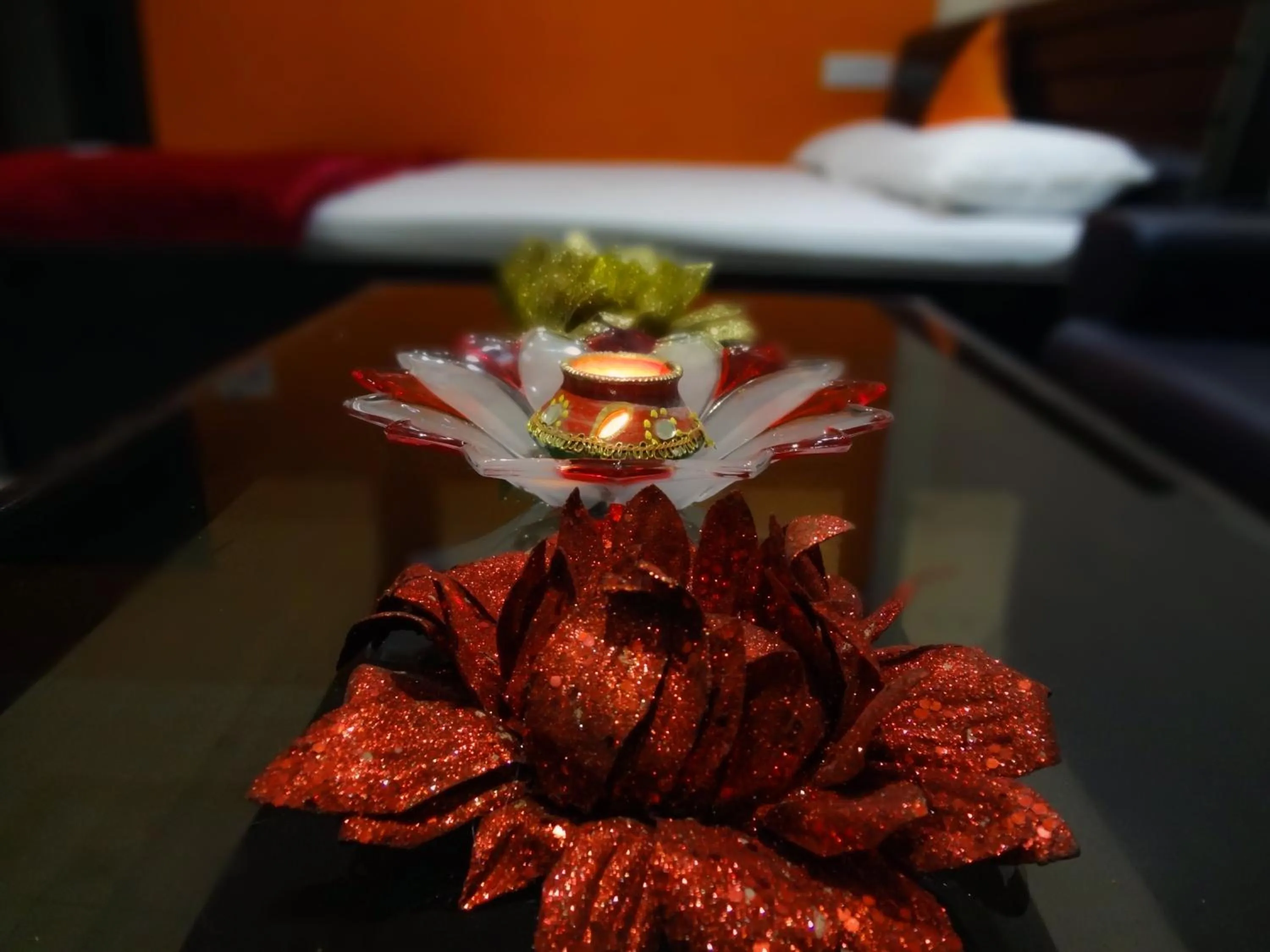 Bed in Hotel Parvati Palace Sehore