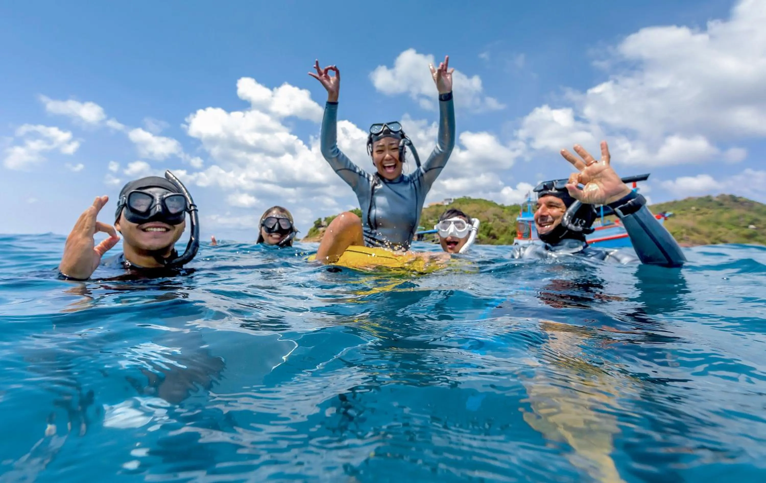 People in New Heaven Dive School and Resort