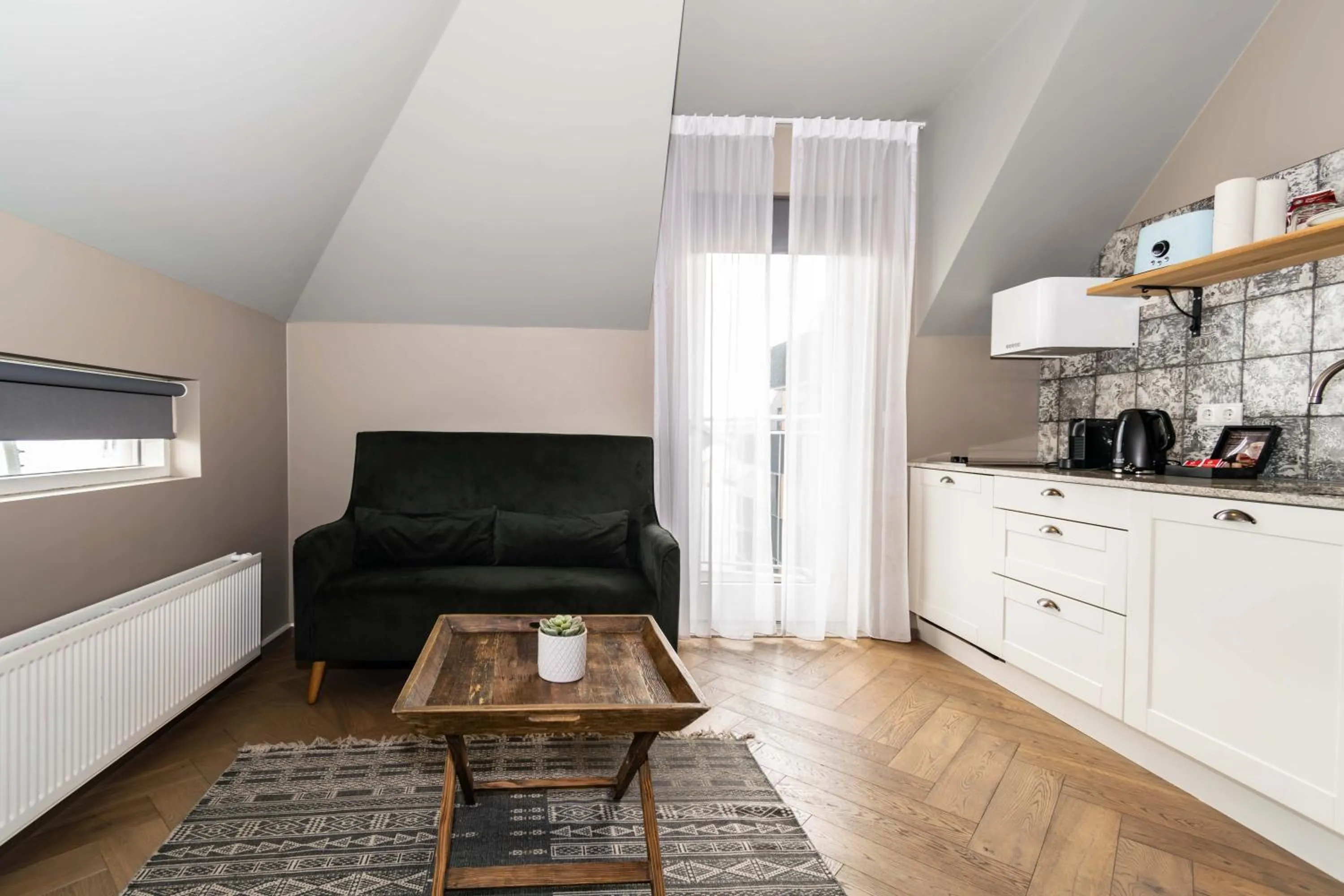 Seating area in Saga Studios by Heimaleiga