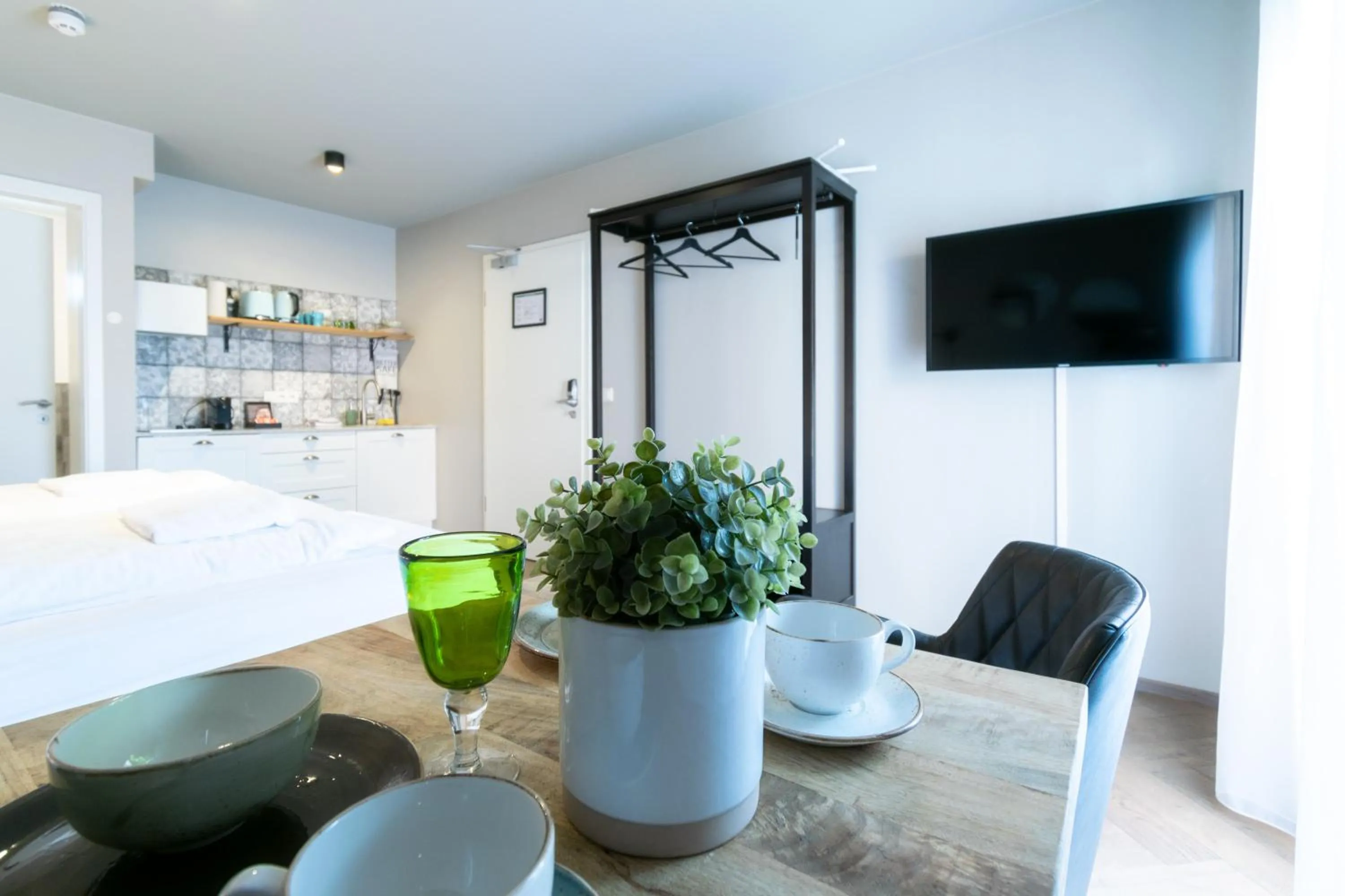 Photo of the whole room, Bed in Saga Studios by Heimaleiga