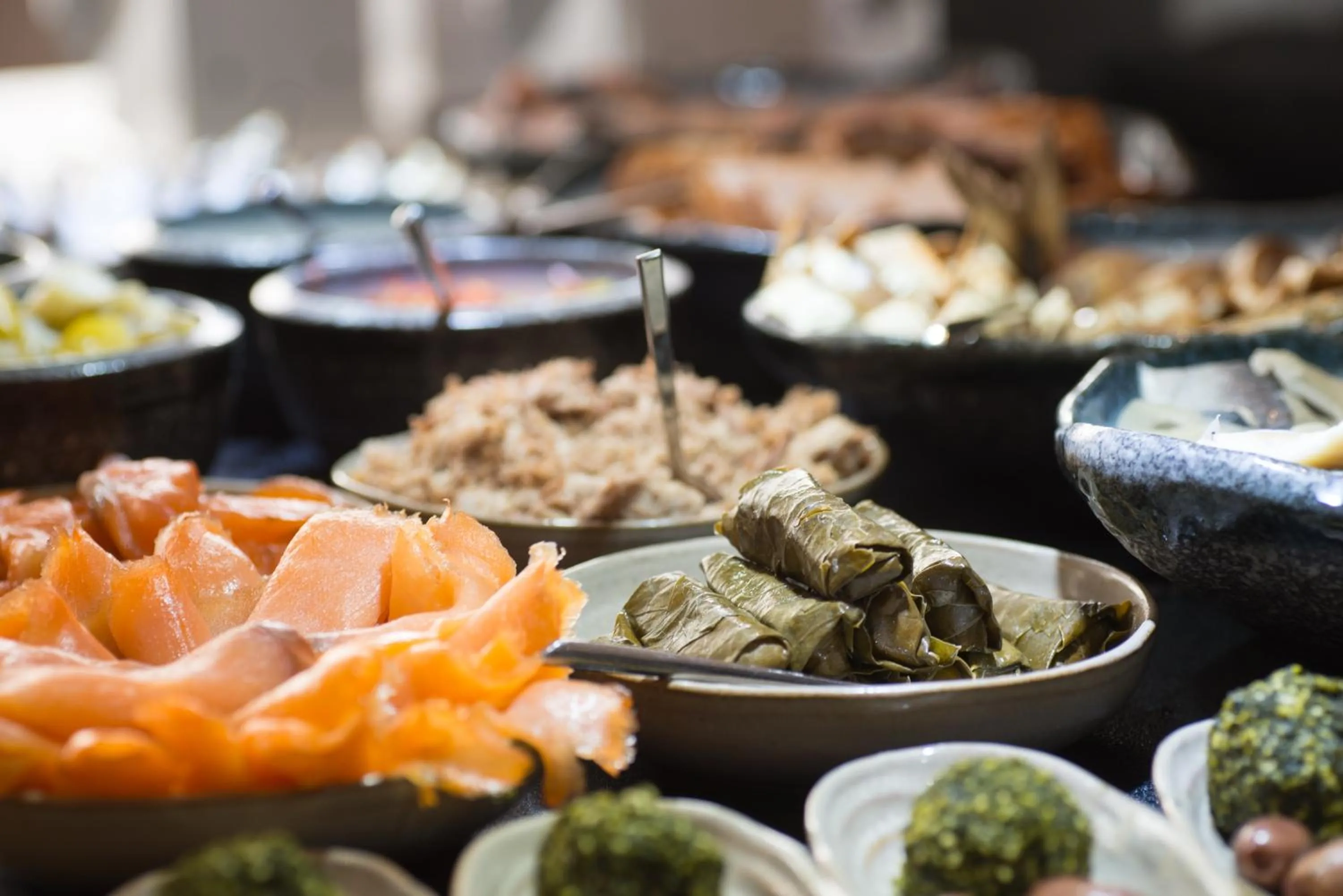 Buffet breakfast in U Boutique Kinneret by the Sea of Galilee