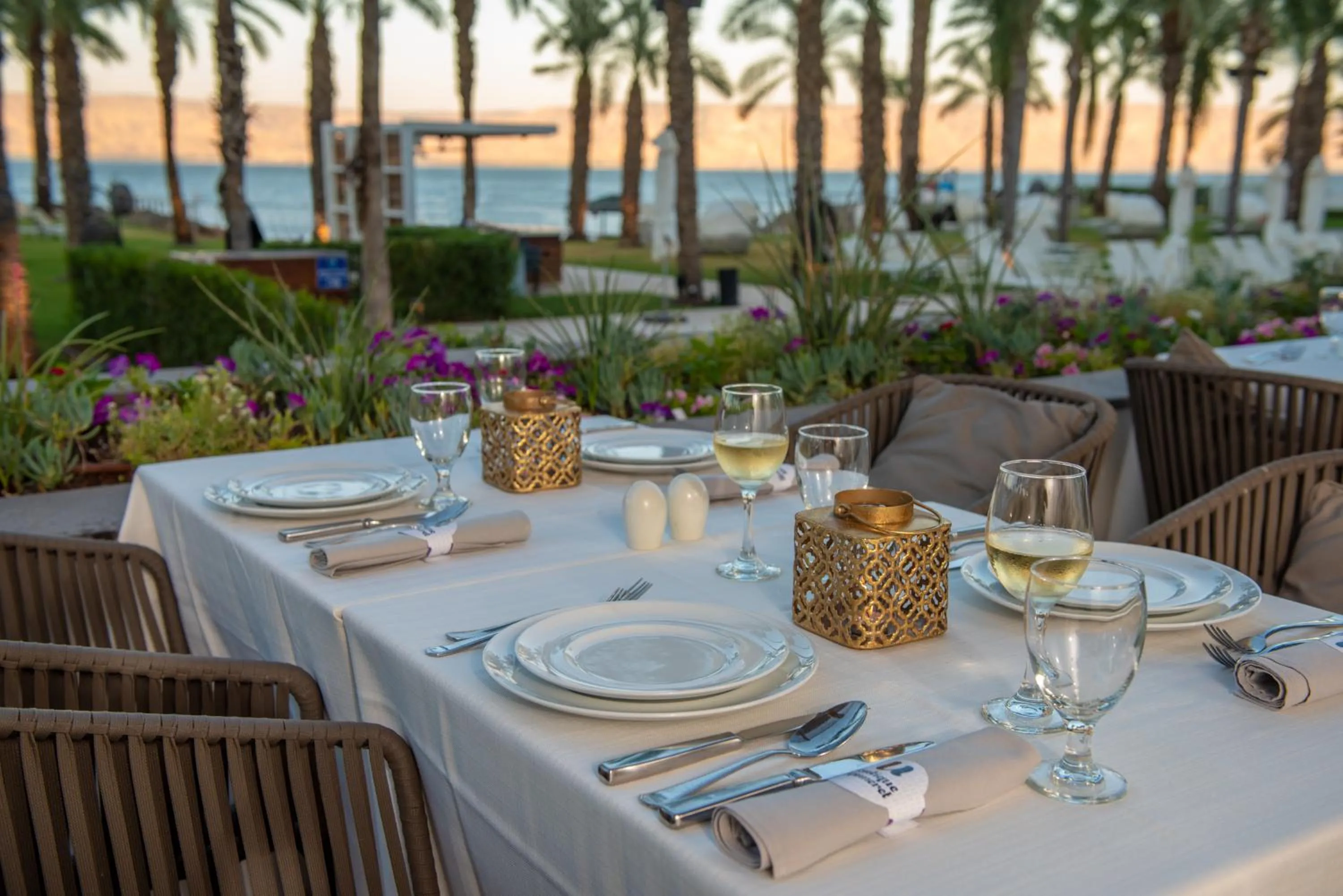 Dinner in U Boutique Kinneret by the Sea of Galilee