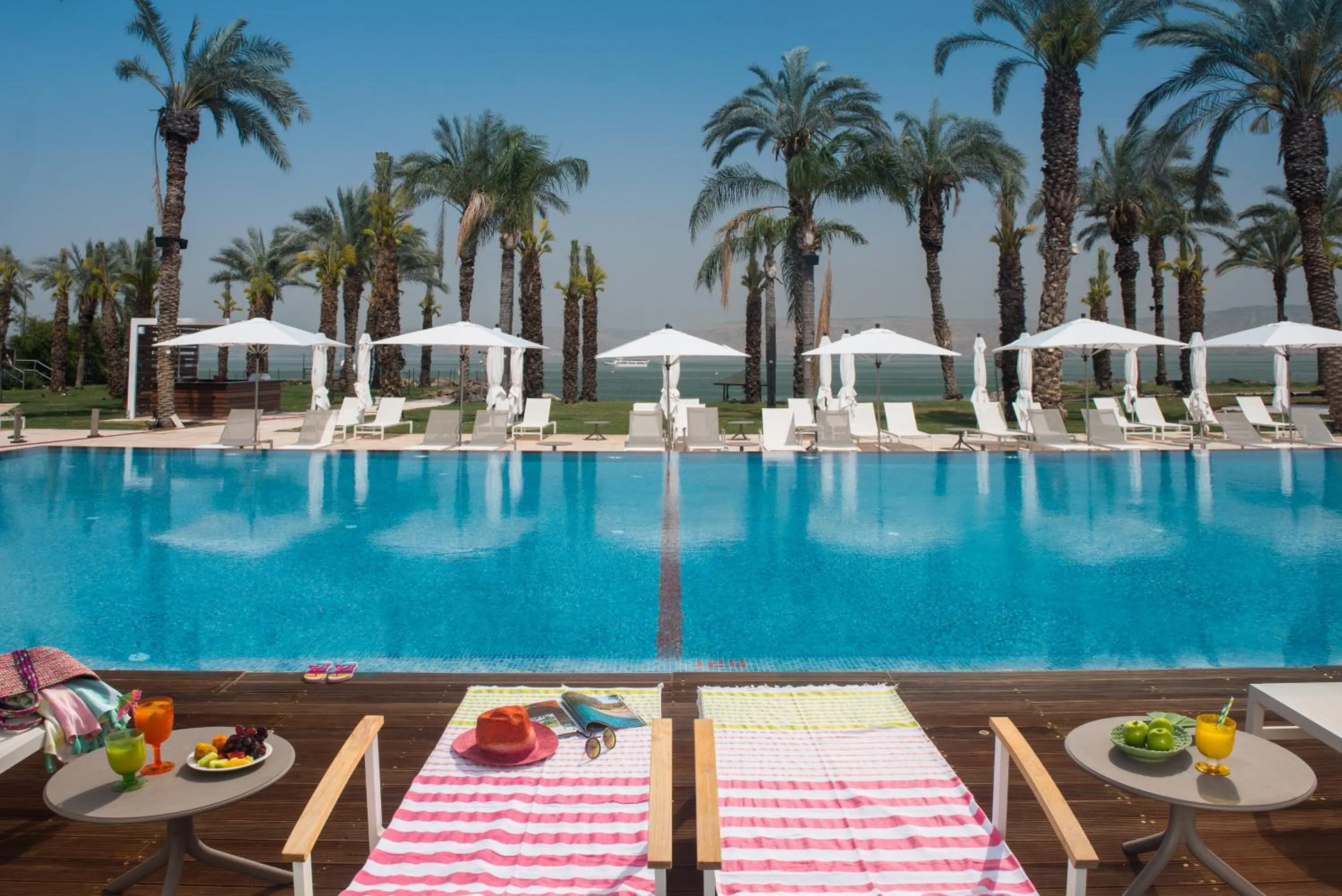 Swimming pool in U Boutique Kinneret by the Sea of Galilee