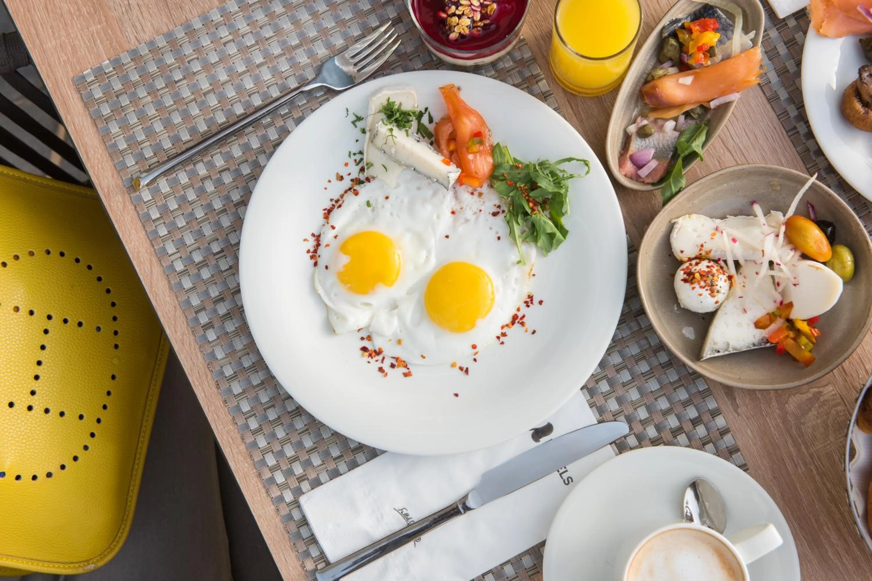 Food close-up in U Boutique Kinneret by the Sea of Galilee
