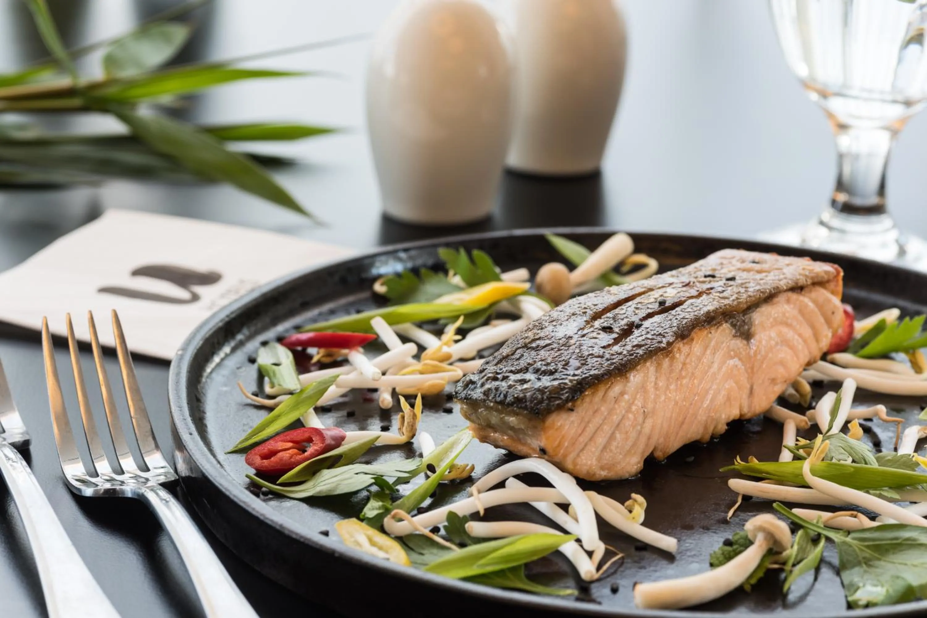 Food close-up in U Boutique Kinneret by the Sea of Galilee