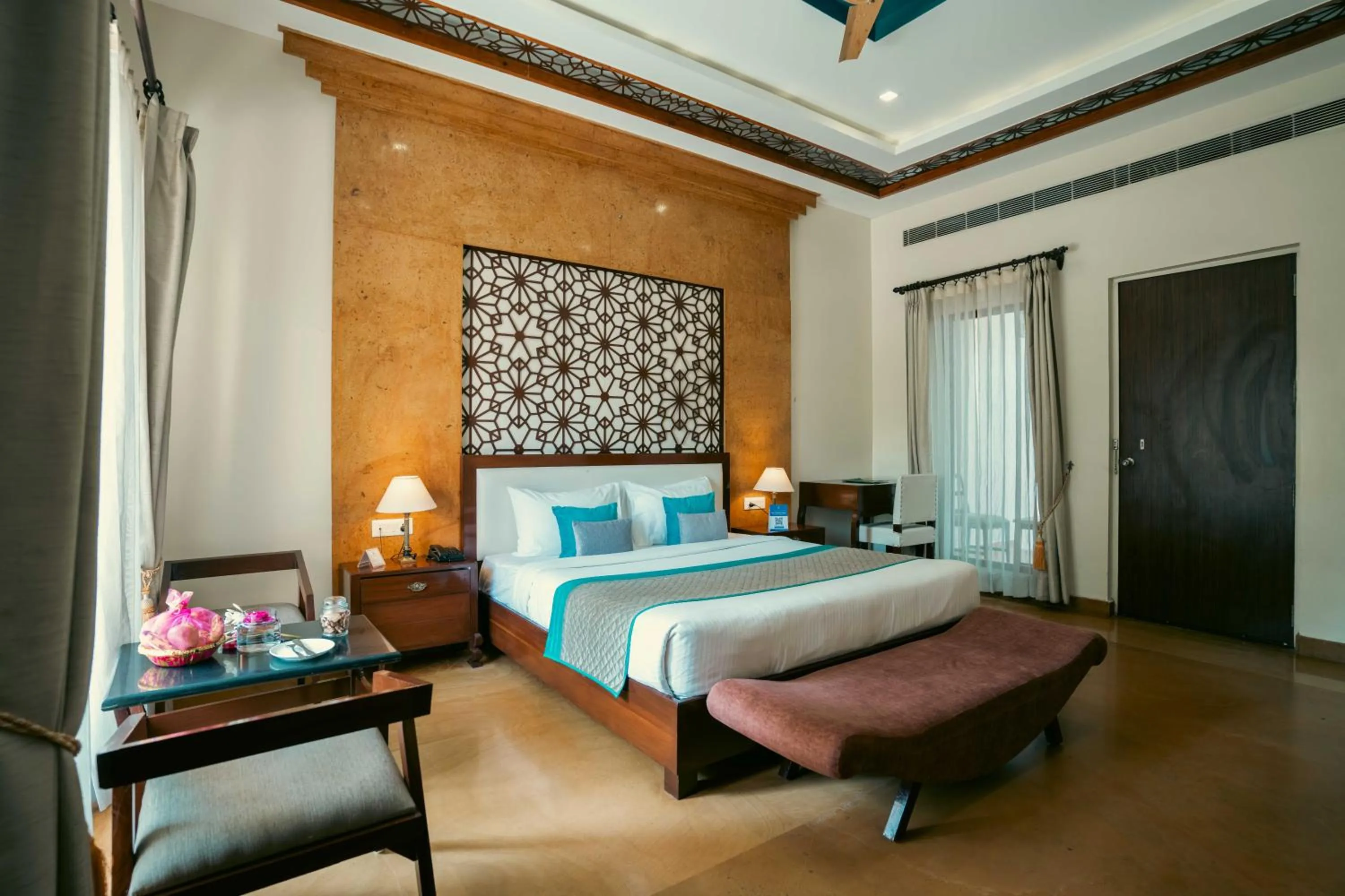 Bed in Abhyaran Resort & Spa Ranthambore