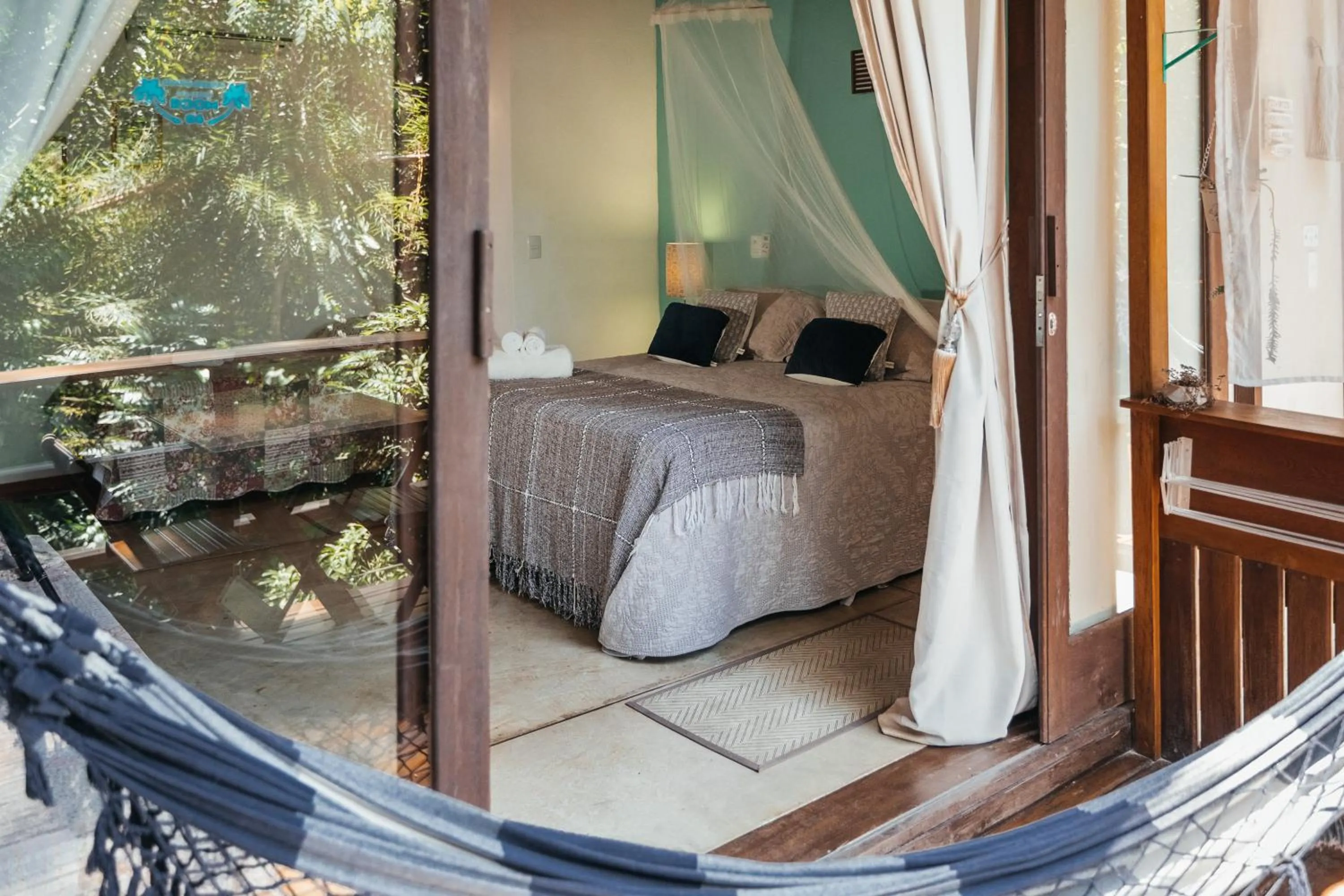 Balcony/Terrace, Bed in Bonito Paraiso Ilha Grande