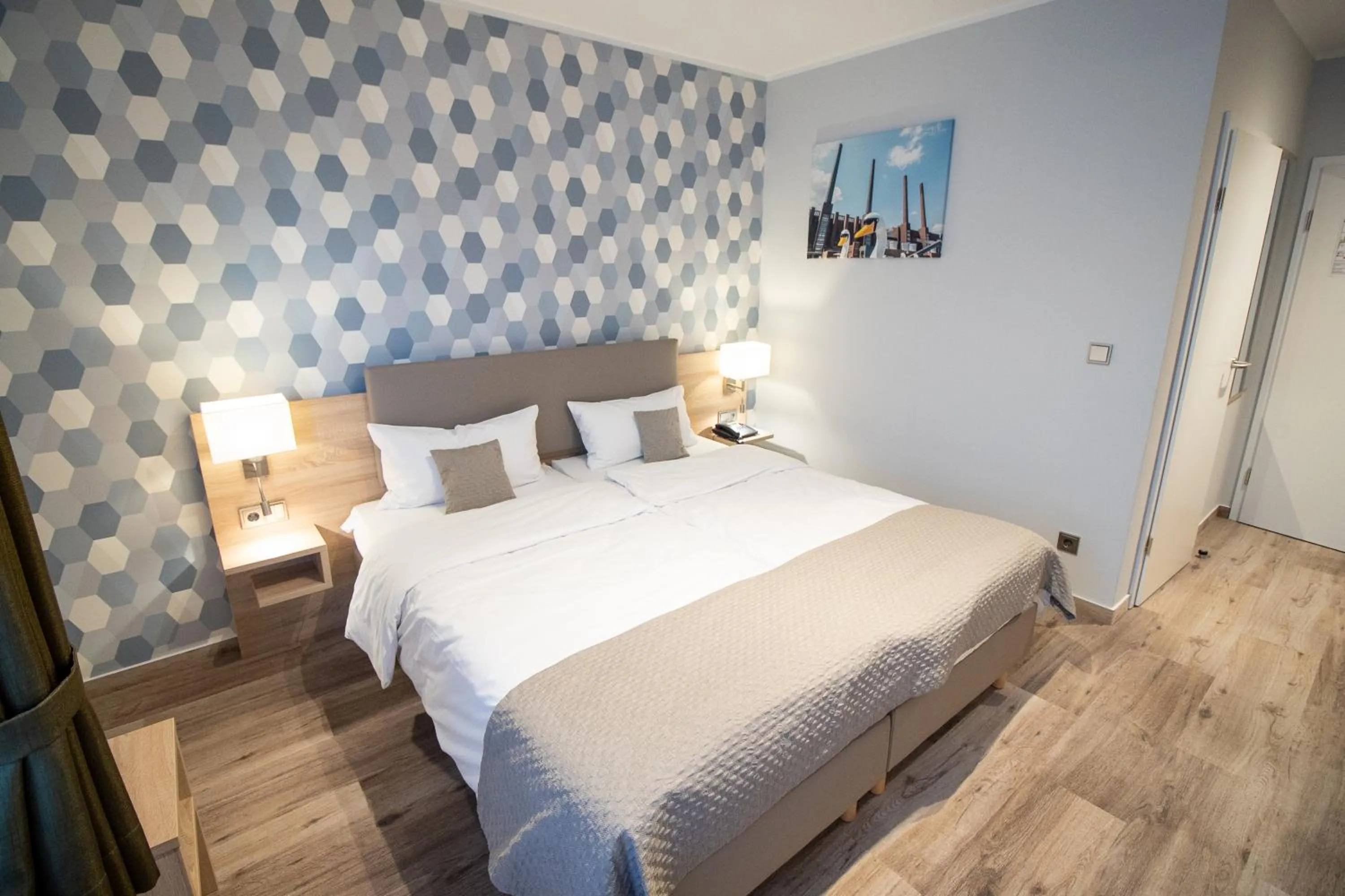 Bed in Hotel Fallersleber Spieker