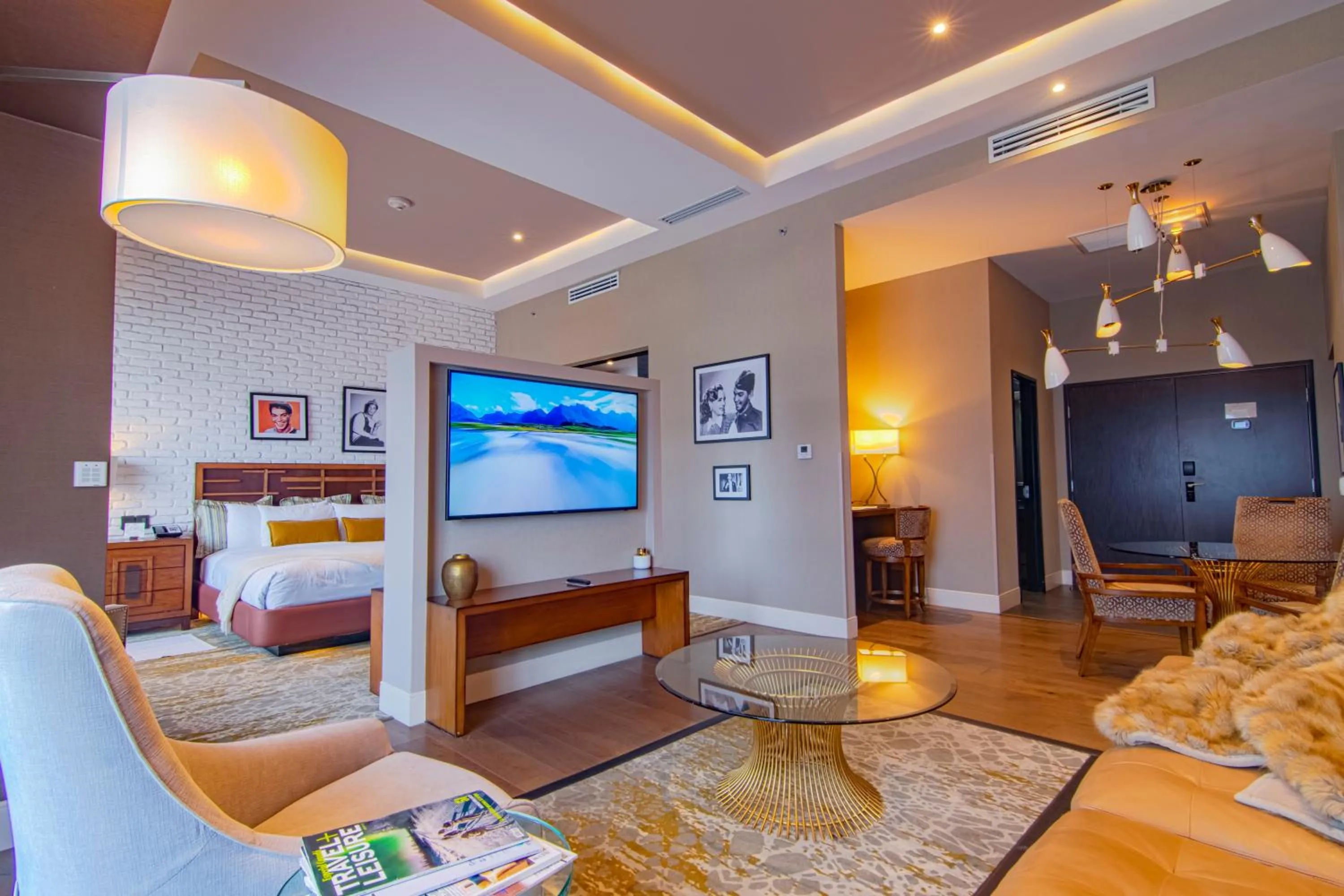 Communal lounge/ TV room, Bed in K Tower Boutique Hotel By Lucerna