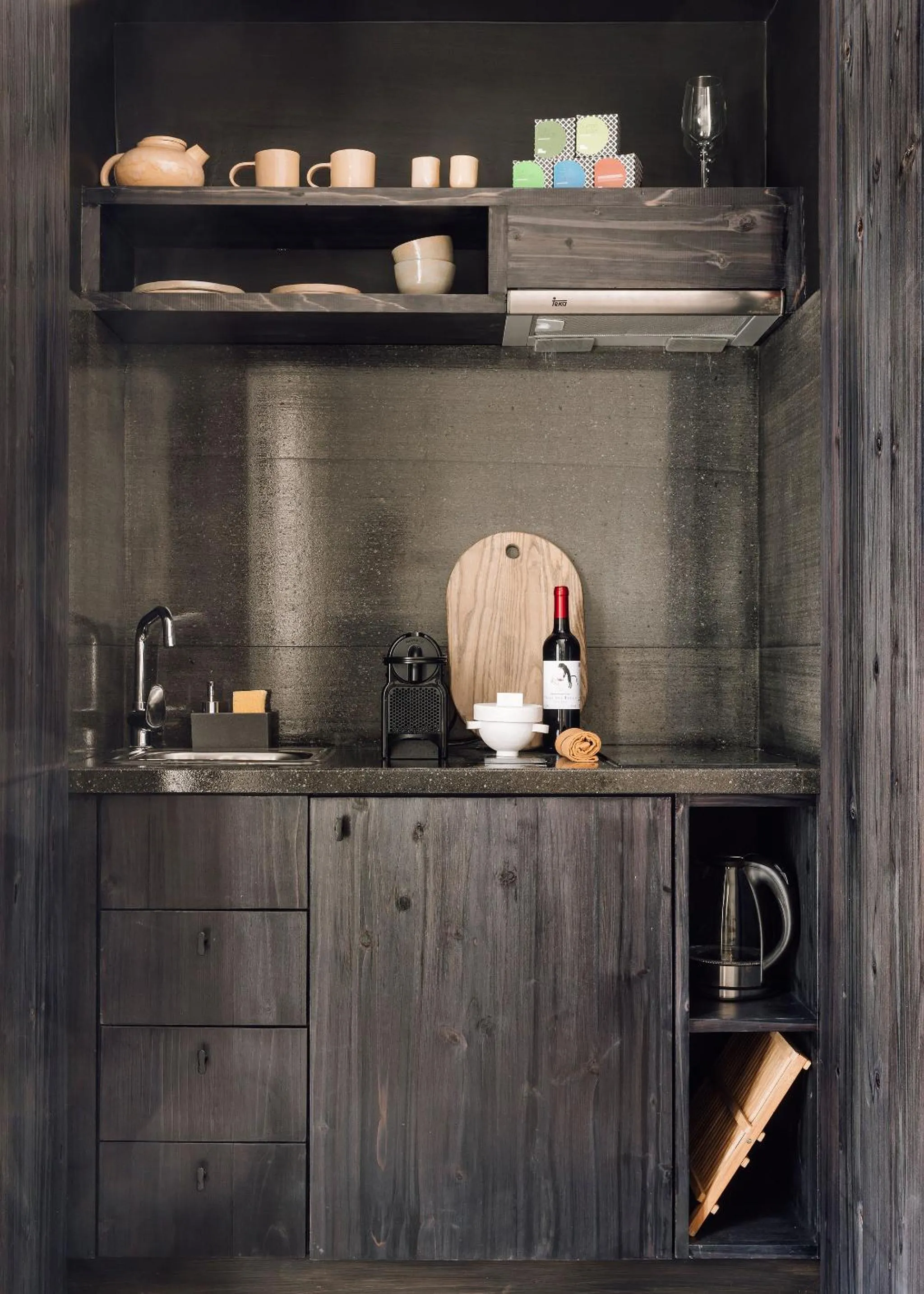 Kitchen or kitchenette in White Exclusive Suites & Villas