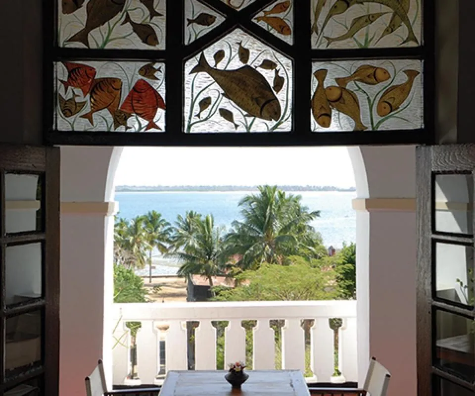 Communal lounge/ TV room in The Old Boma Hotel