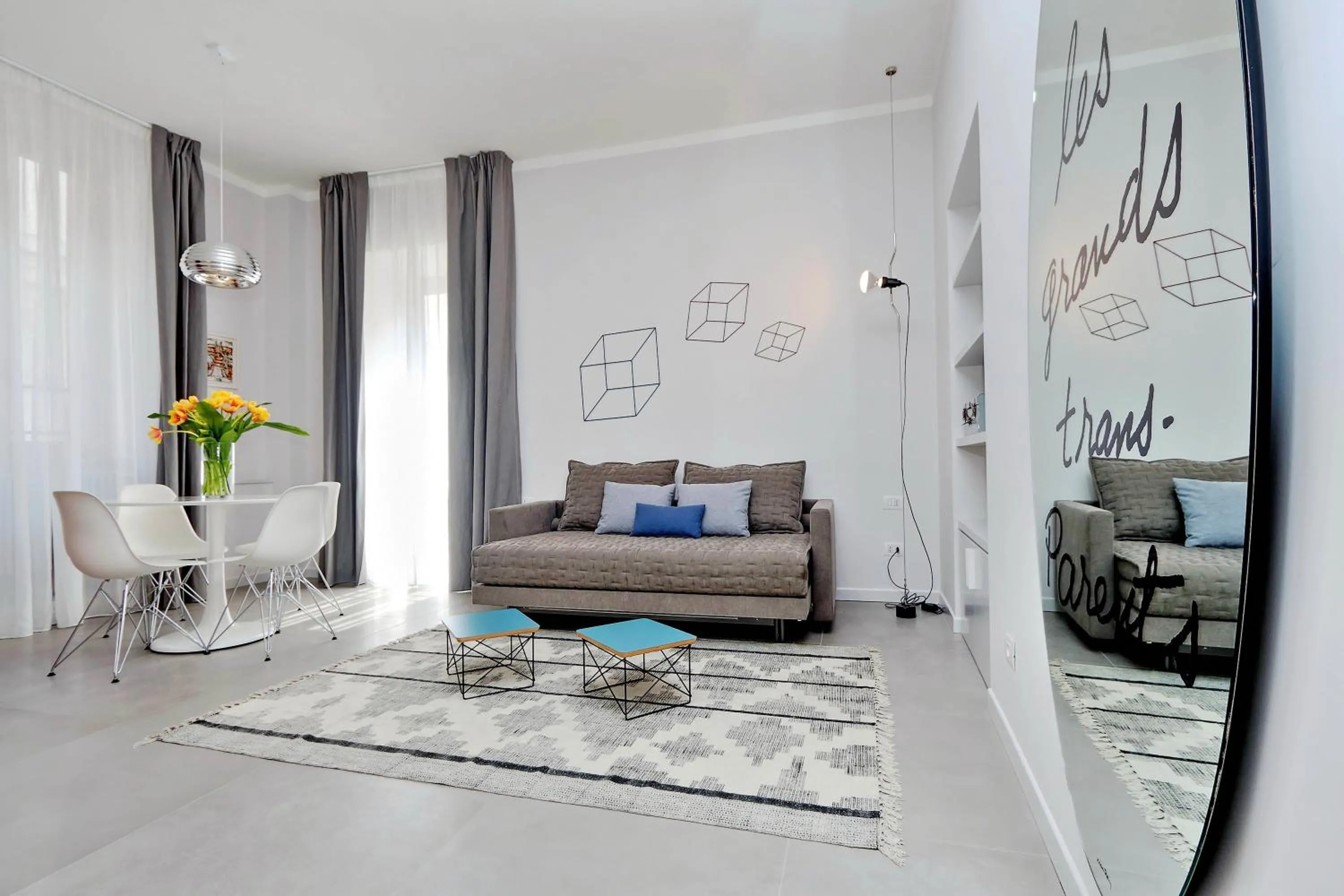 Living room, Bed in Propaganda Suites