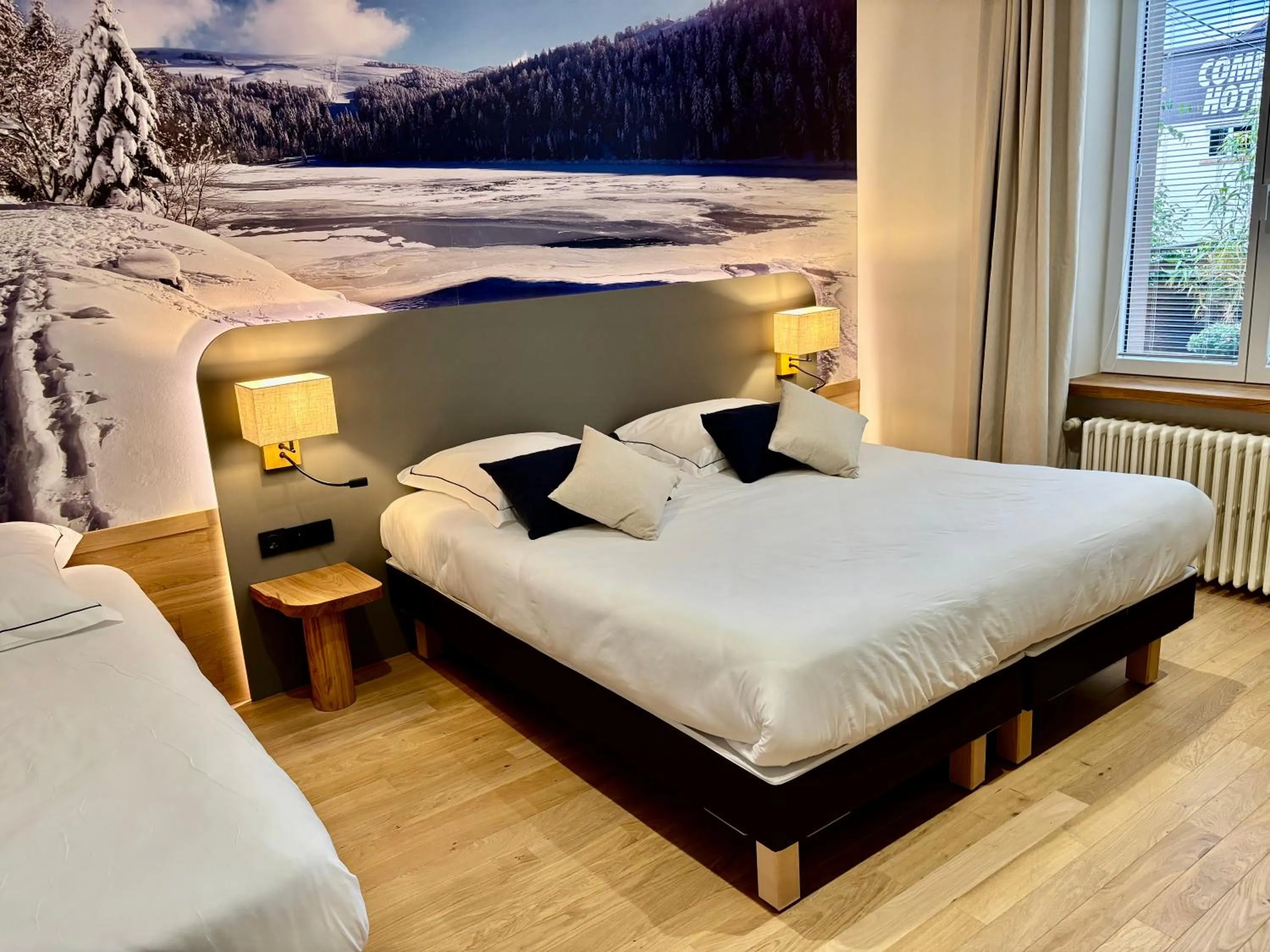 Bed in Hotel de la Jamagne & Spa