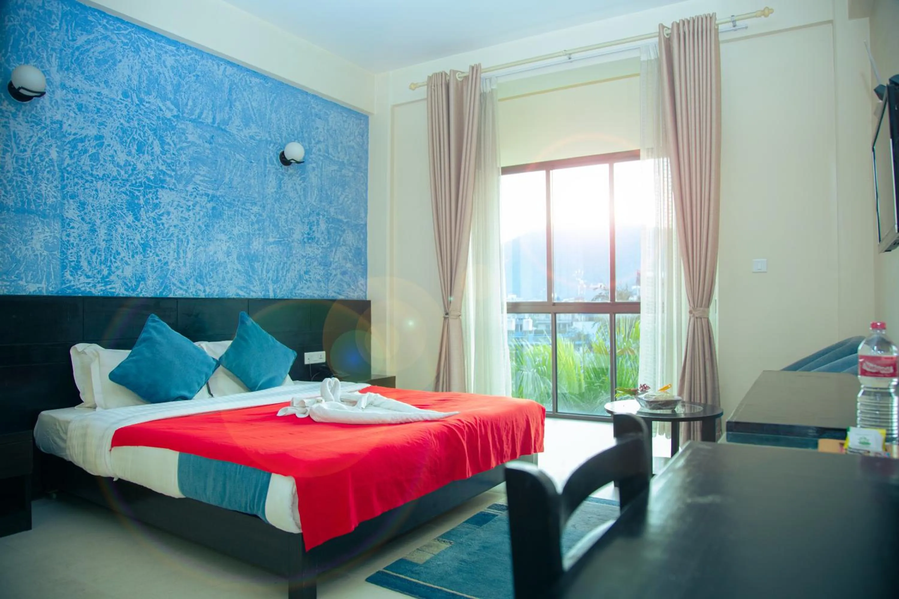 Bed in Tuki Resort Pokhara