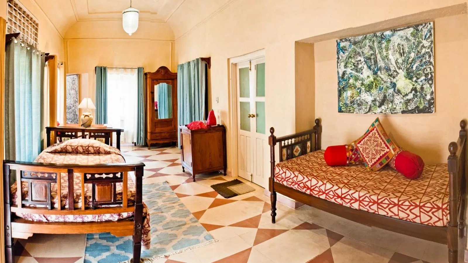 Bed in Neemrana's - Tijara Fort Palace