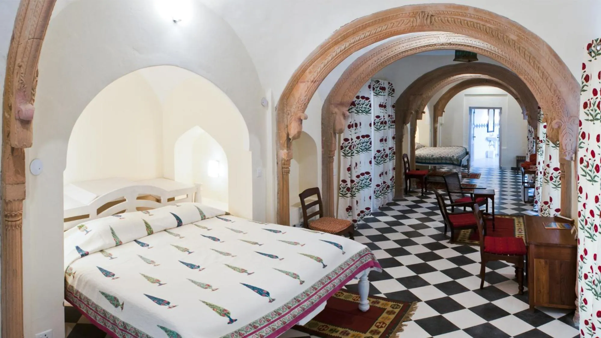 Photo of the whole room, Bed in Neemrana's - Tijara Fort Palace