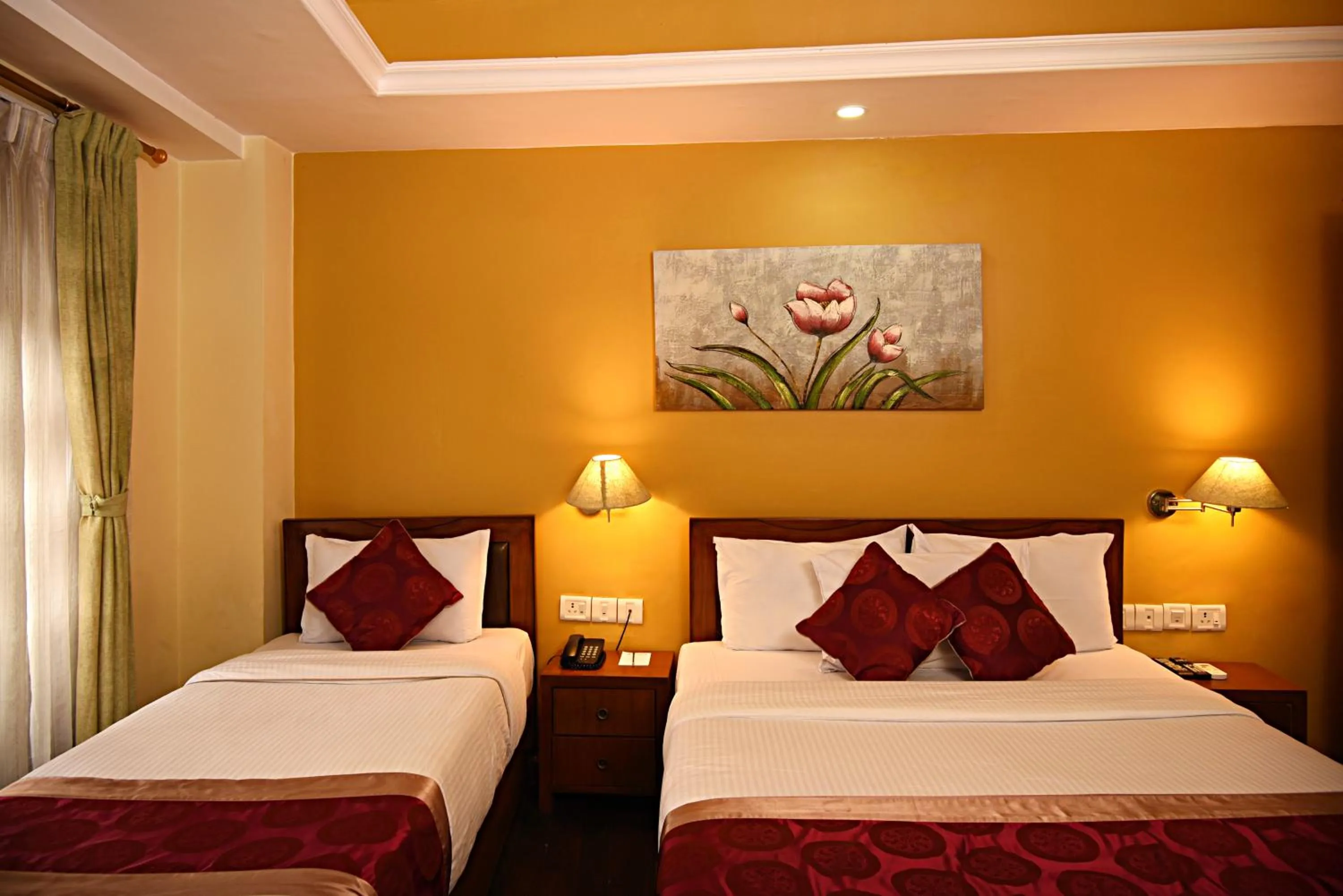Photo of the whole room, Bed in DOM Himalaya Hotel