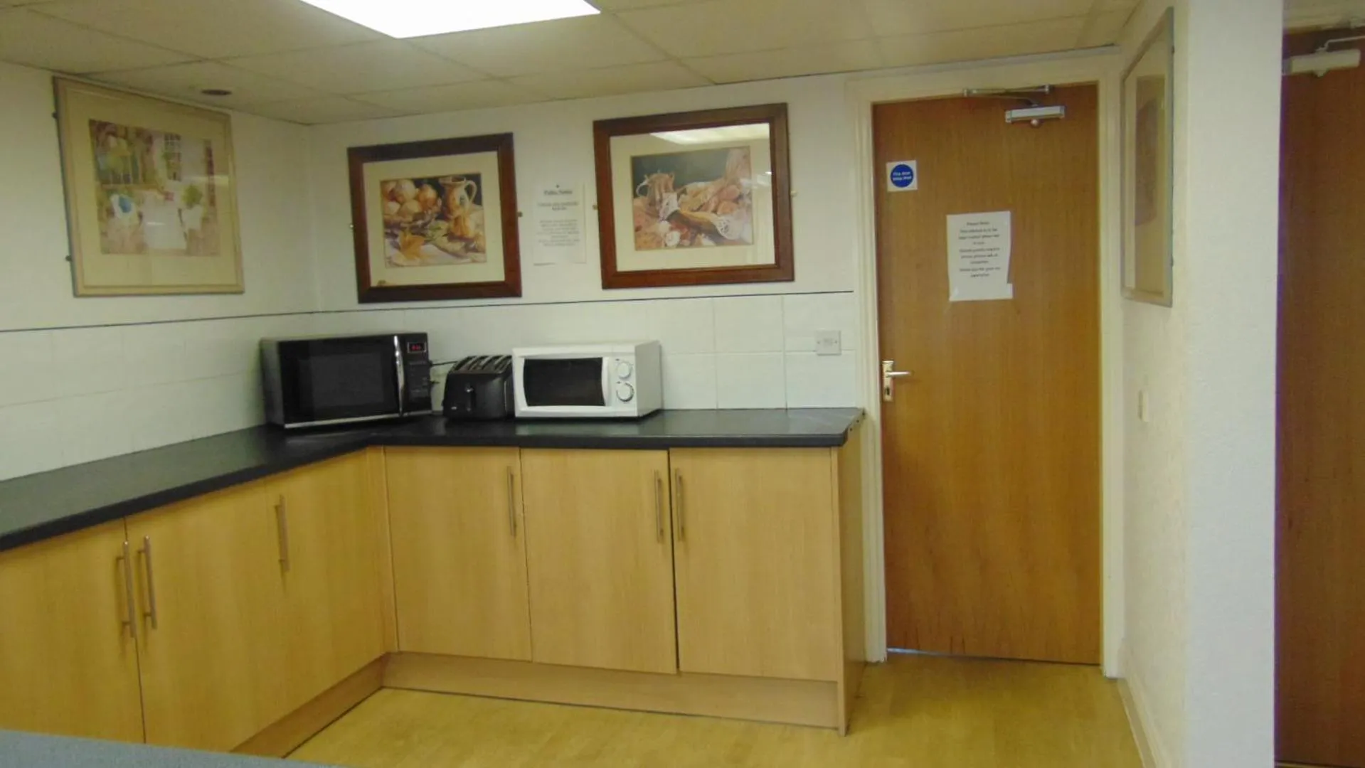 Communal kitchen in The Harrowgate Hill Lodge