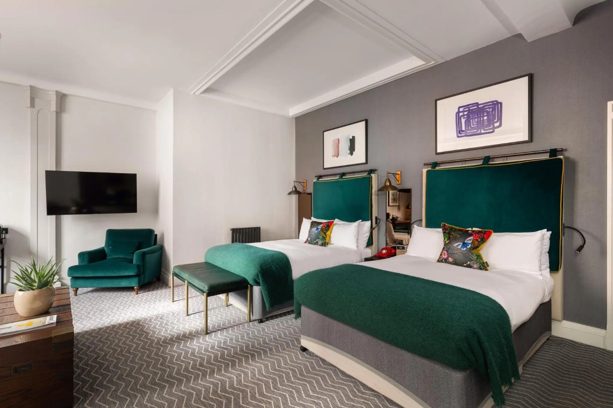 Photo of the whole room, Bed in Kimpton Clocktower by IHG