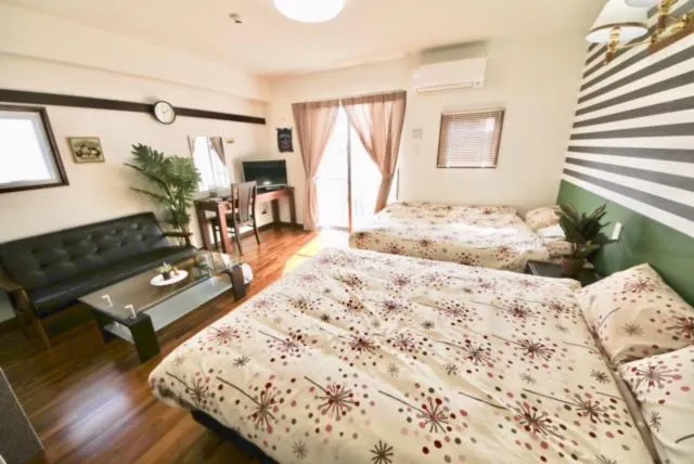 Bed in Chura Gahna House Tsubogawa Naha