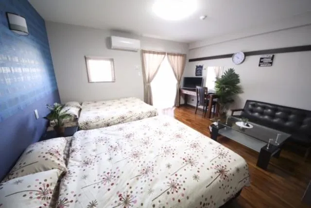 Bed in Chura Gahna House Tsubogawa Naha