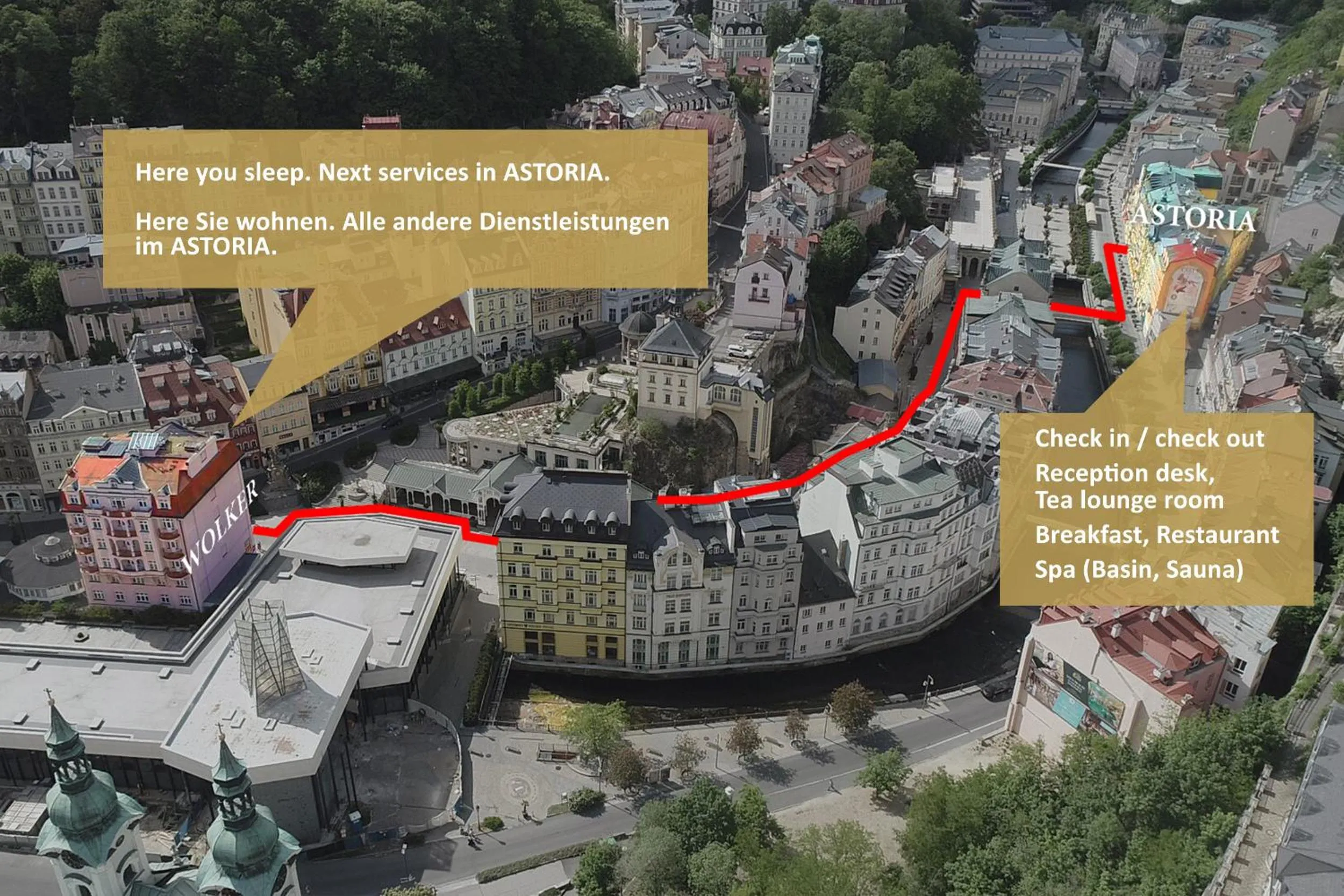 Restaurant/places to eat in Art Deco WOLKER by ASTORIA Hotel & Medical Spa