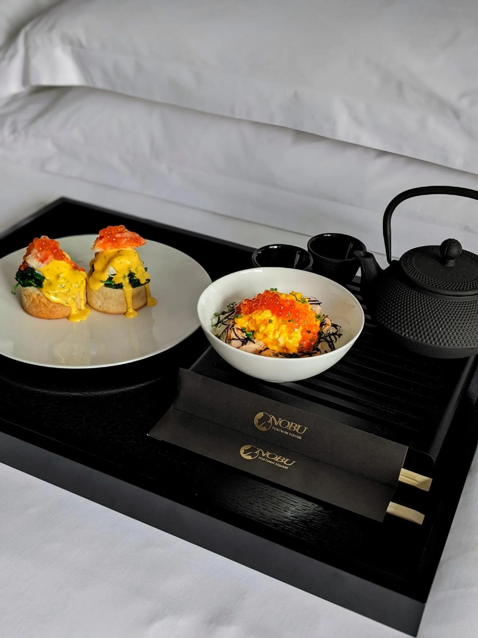 Food close-up in Nobu Hotel London Portman Square