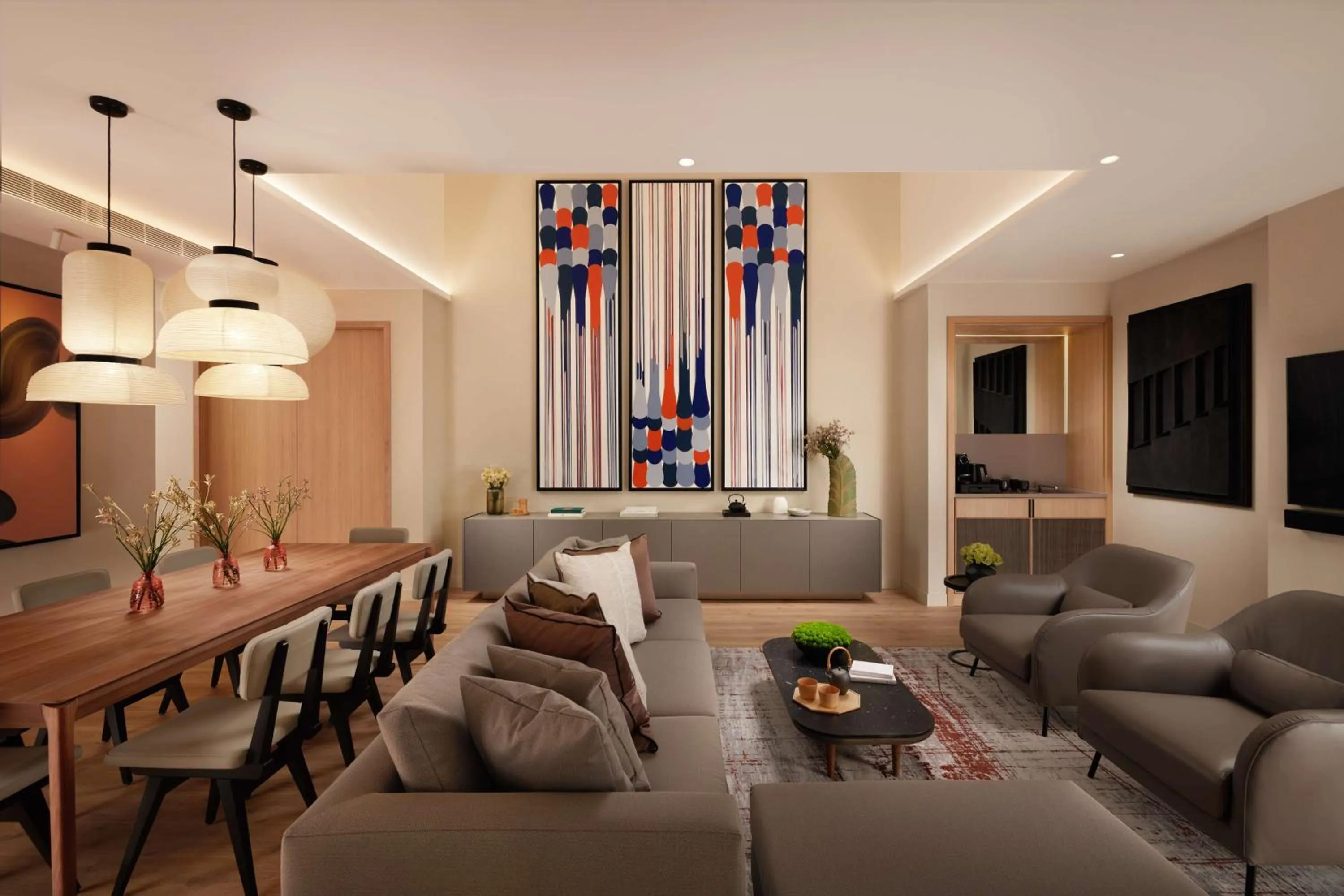 Living room in Nobu Hotel London Portman Square